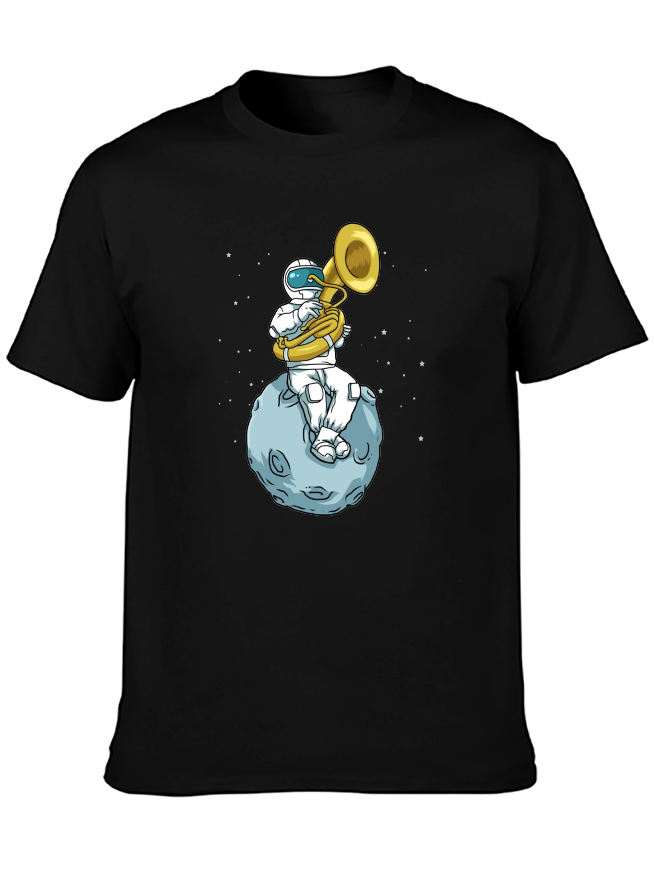 Astronaut Tuba Player on Moon T-Shirt