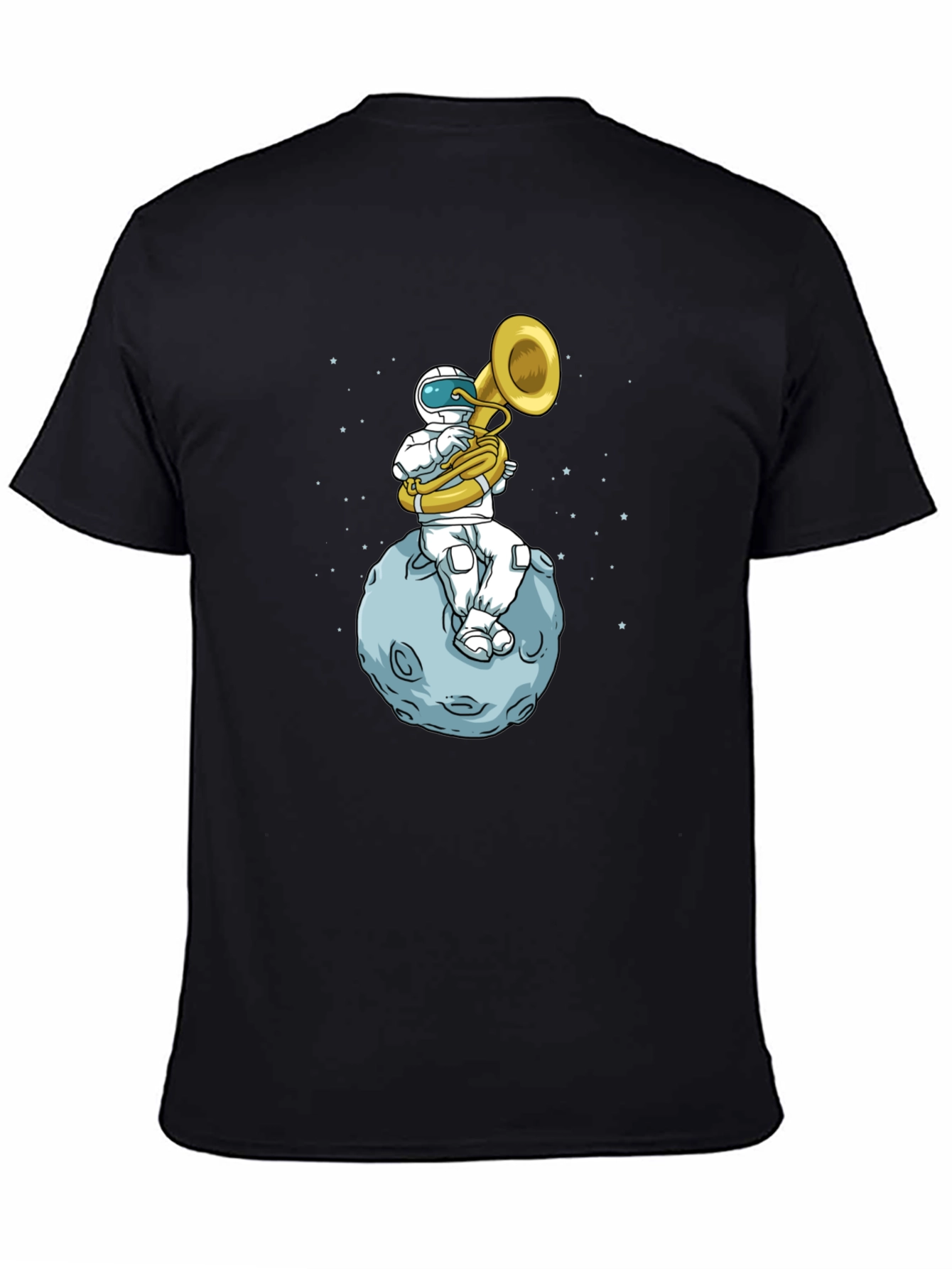Astronaut Tuba Player on Moon T-Shirt