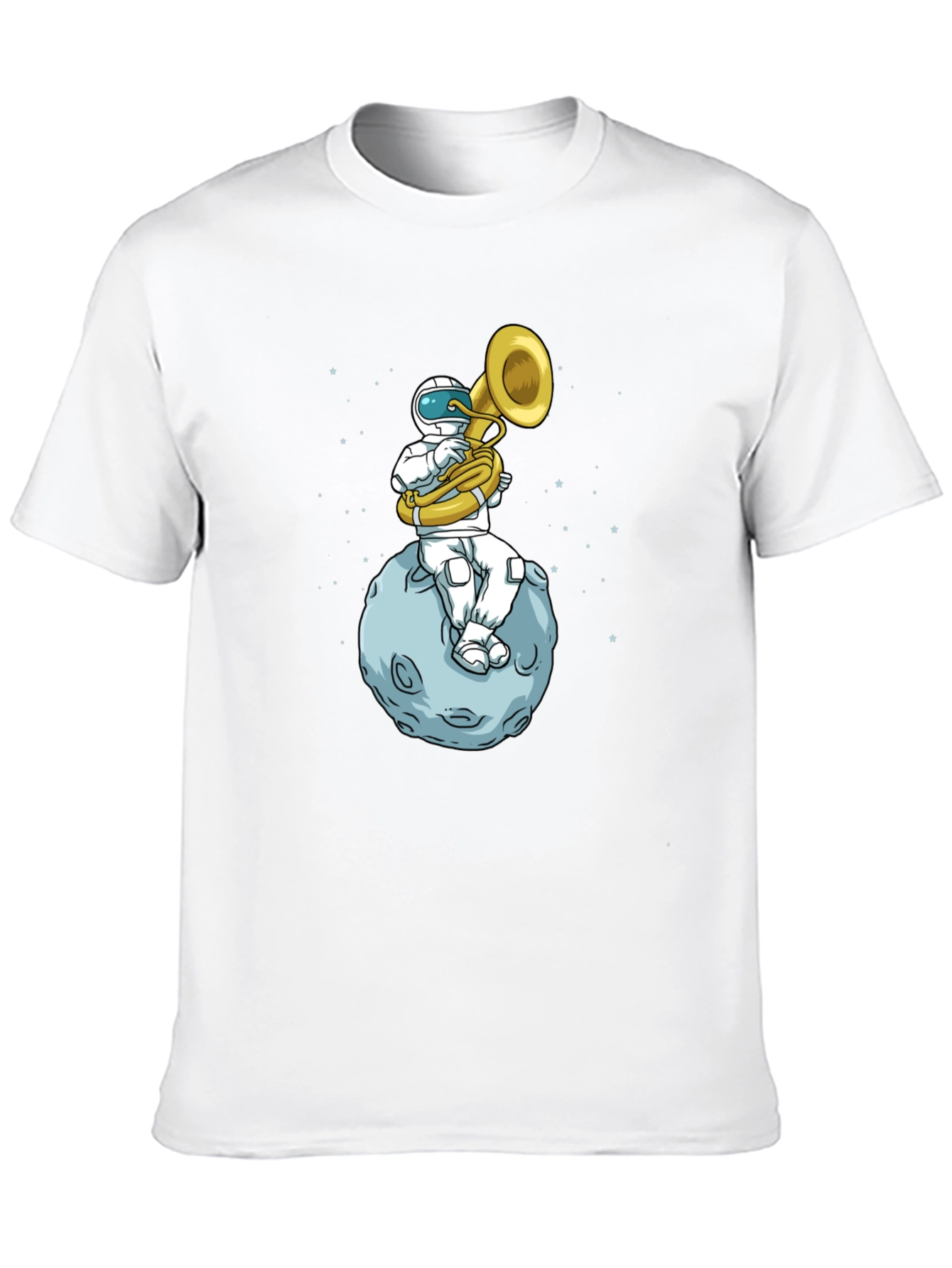 Astronaut Tuba Player on Moon T-Shirt