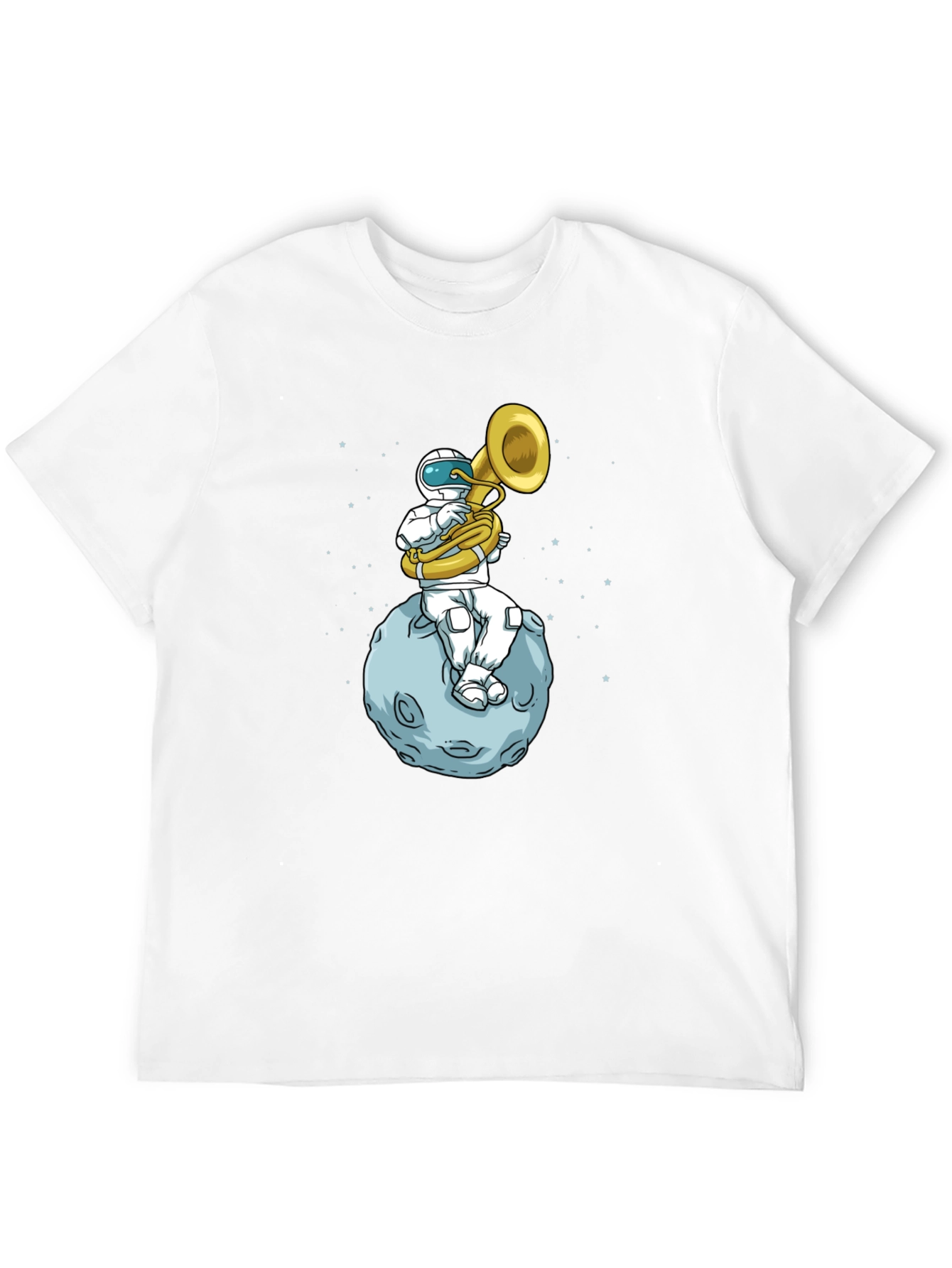 Astronaut Tuba Player on Moon T-Shirt