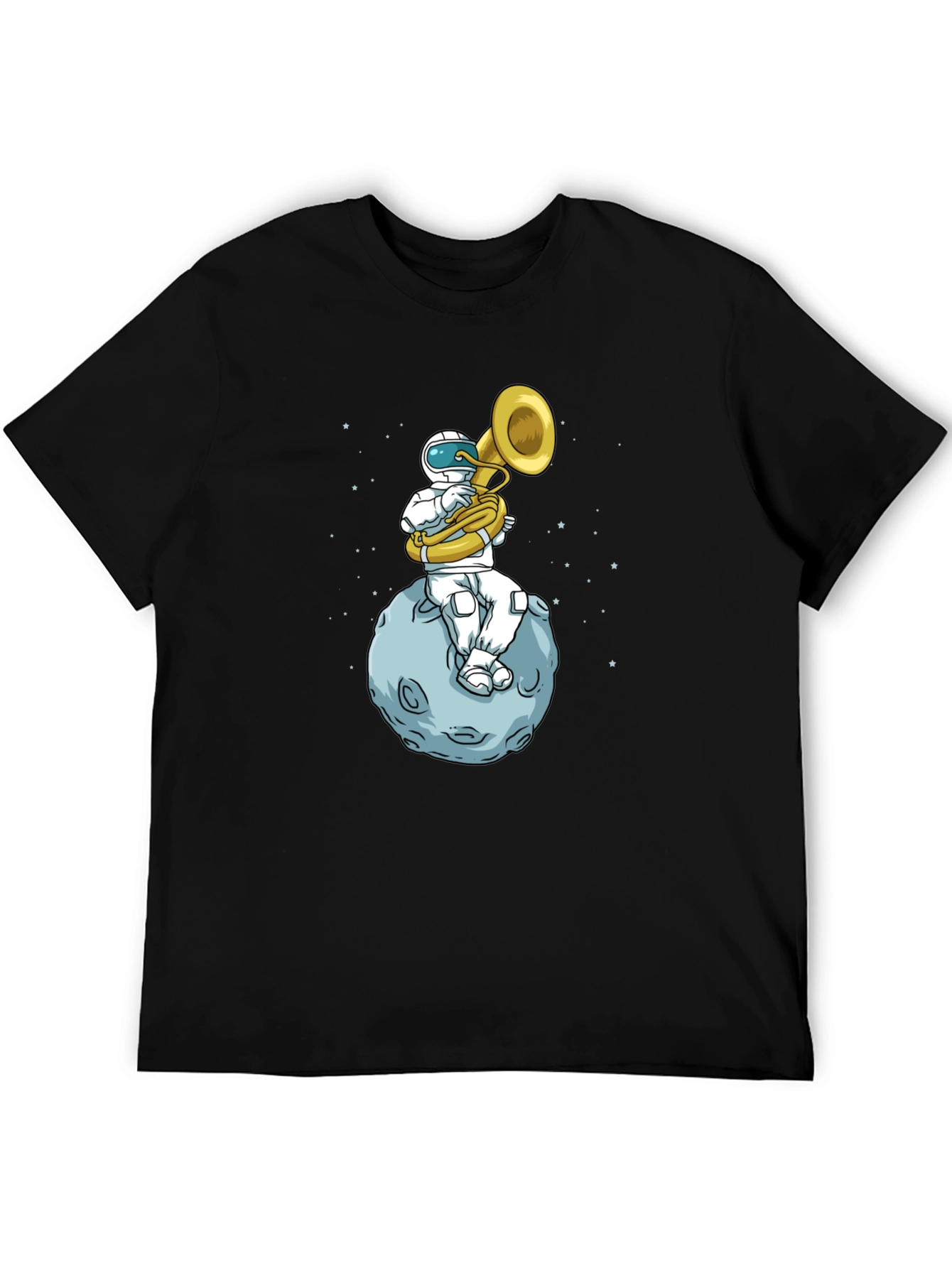 Astronaut Tuba Player on Moon T-Shirt