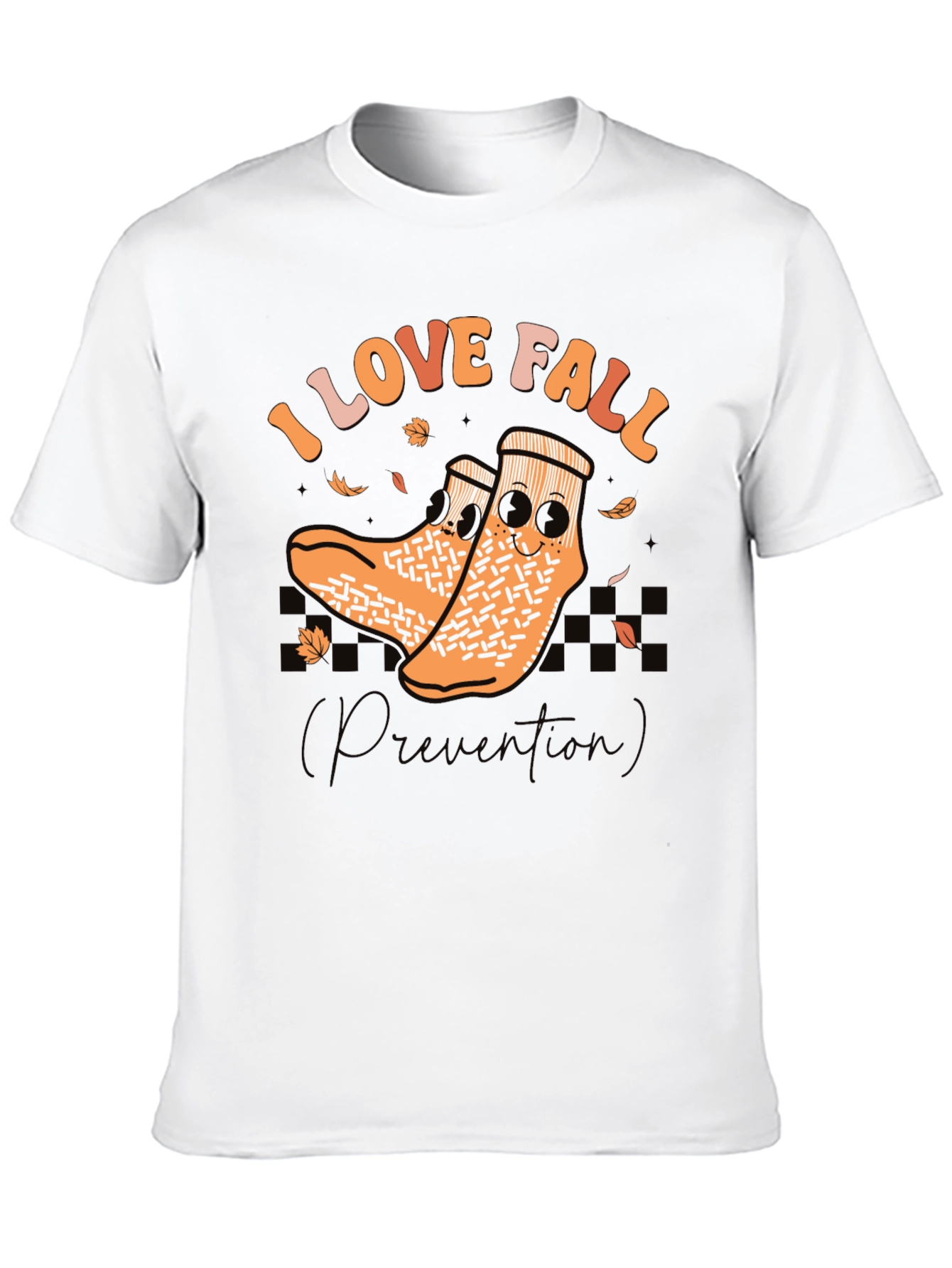 I Love Fall Socks Prevention Black T-Shirt