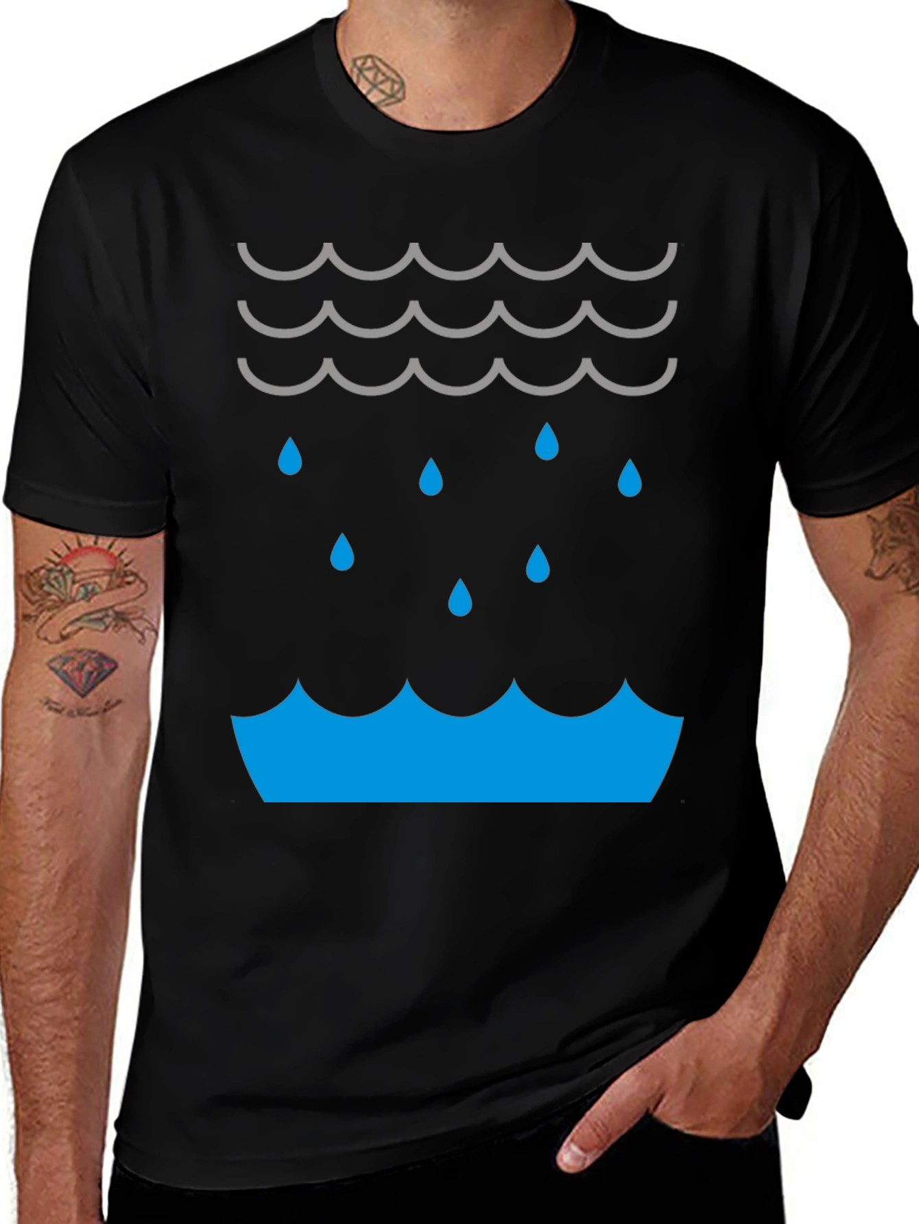 Rain Cloud Graphic Tee - Stylish Weather T-Shirt