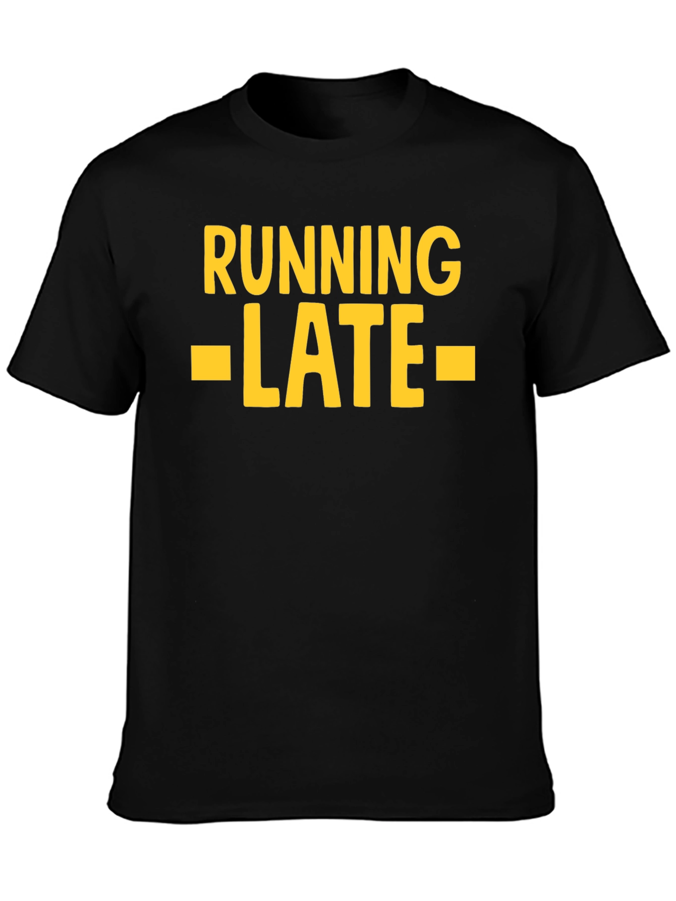 Running Late Graphic T-Shirt - Black Cotton Tee