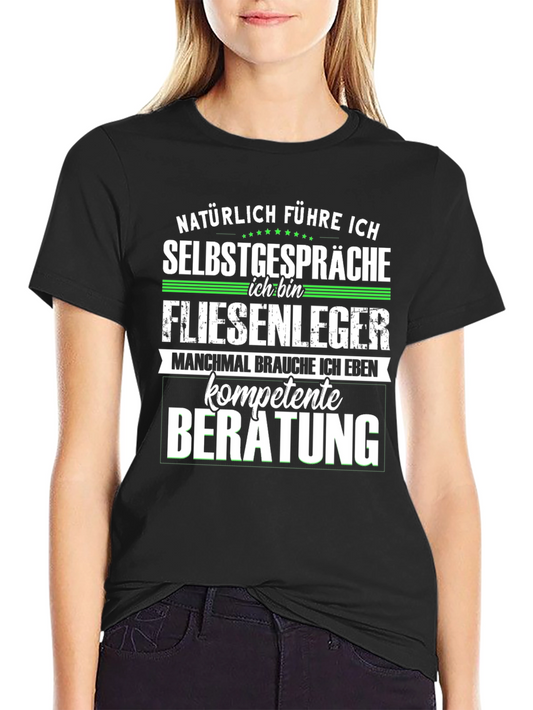 Funny Tile Layer T-Shirt - Naturally I Talk to Myself!