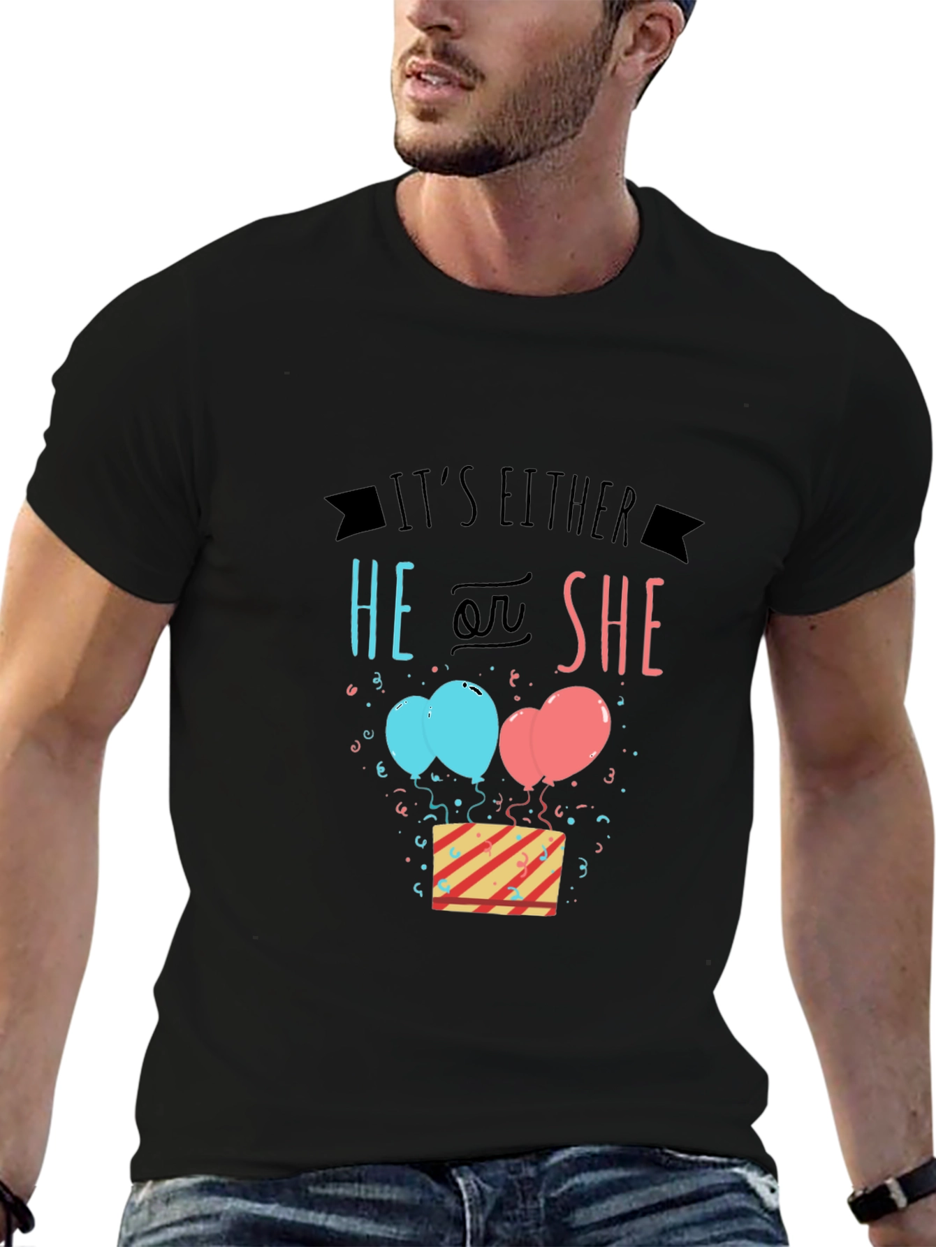 Gender Reveal T-Shirt - He or She!