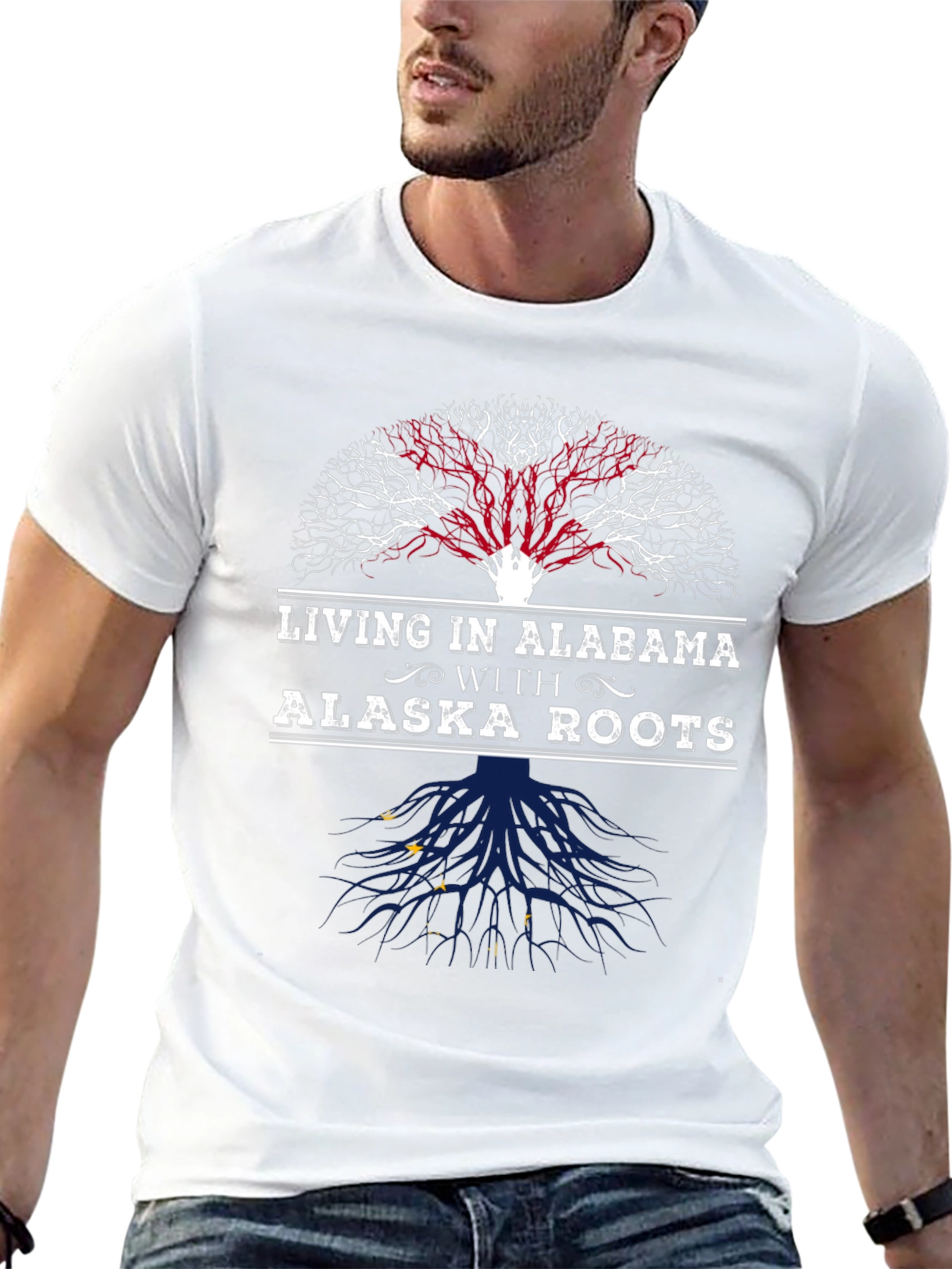 Living in Alabama with Alaska Roots Graphic Tee