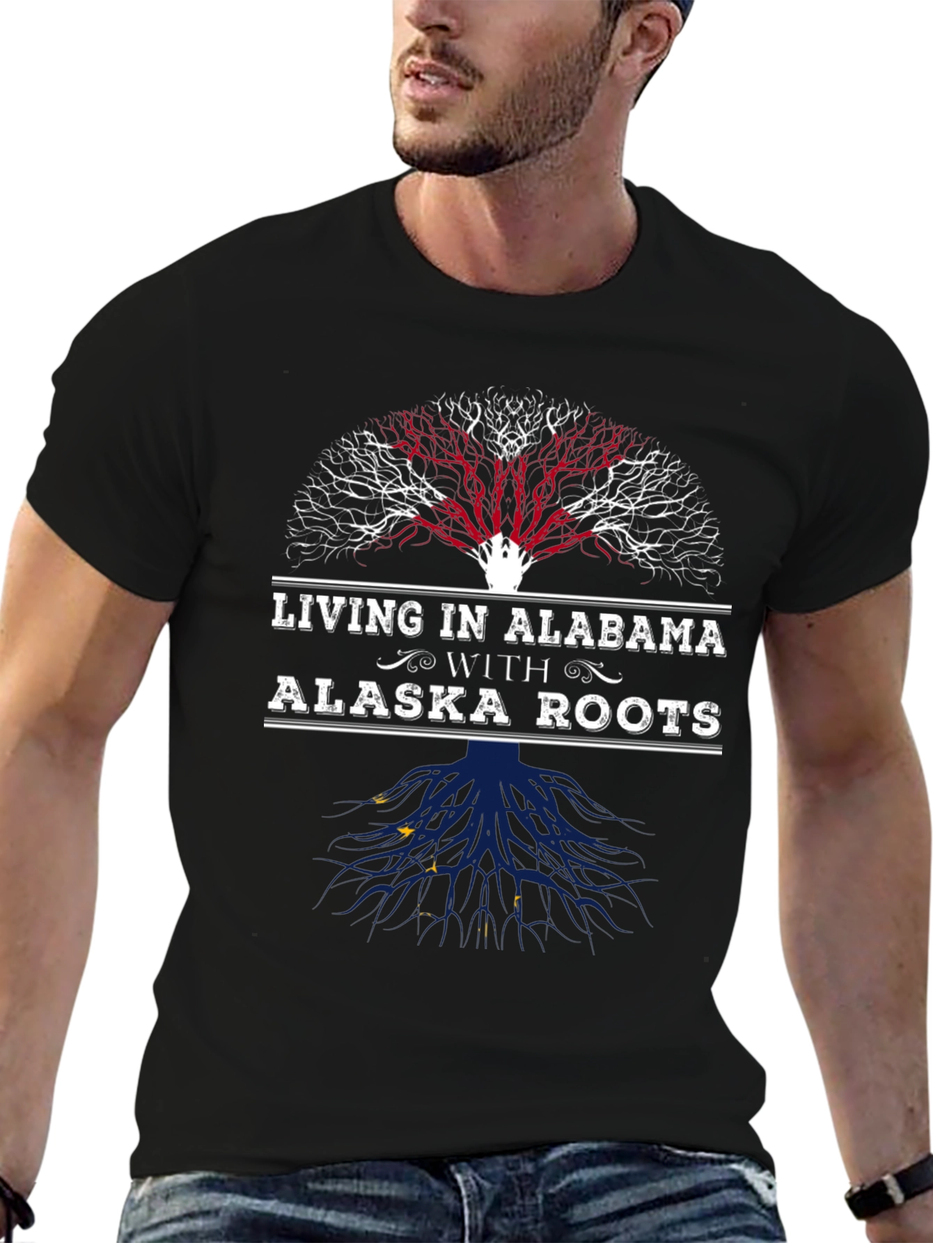 Living in Alabama with Alaska Roots Graphic Tee