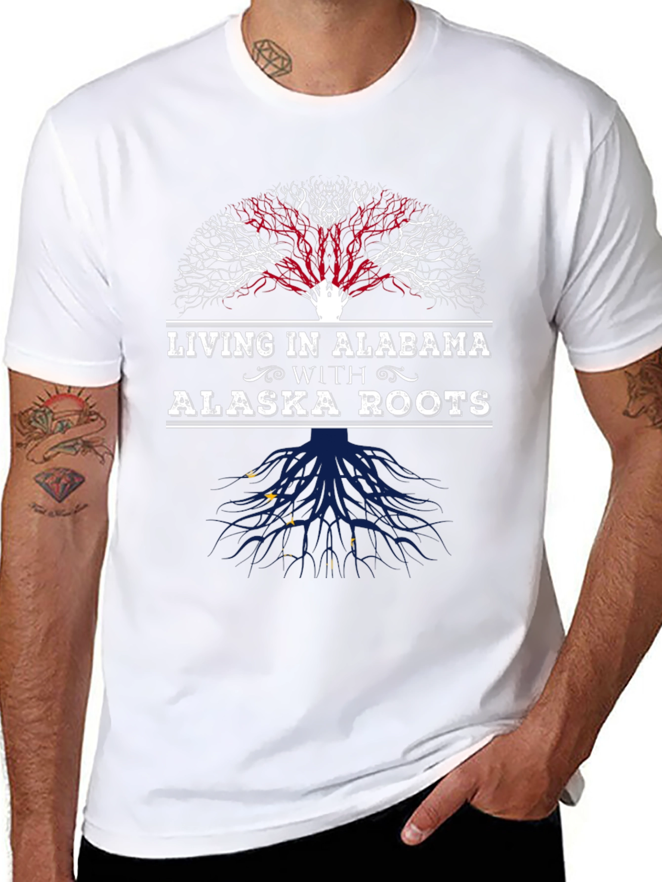 Living in Alabama with Alaska Roots Graphic Tee