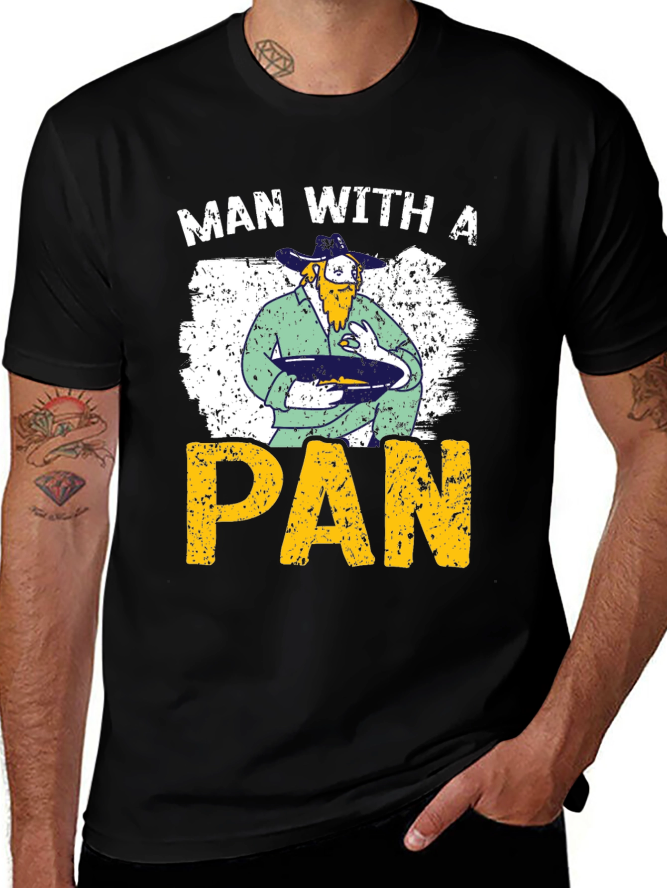 Man with a Pan Novelty T-Shirt