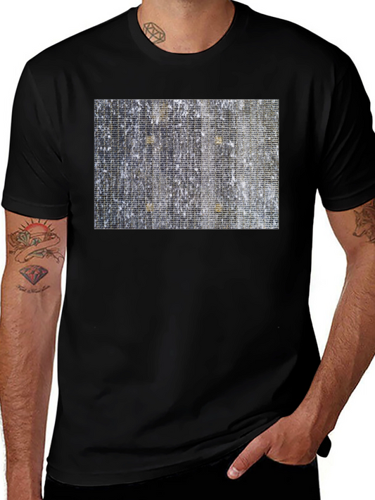 Abstract Patterned Black T-Shirt