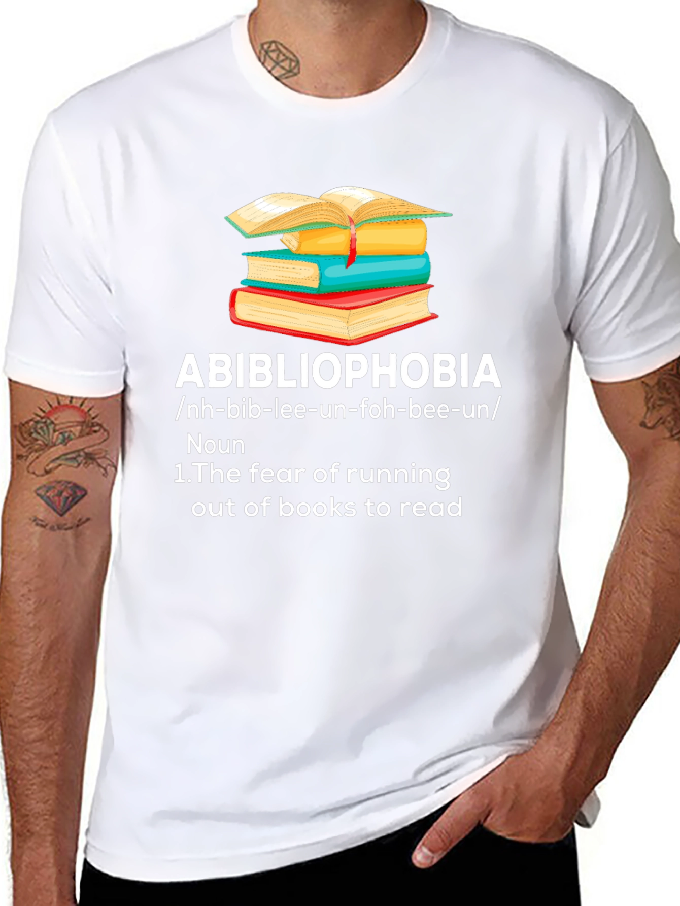 Abibliophobia T-Shirt - Fear of Running Out of Books!