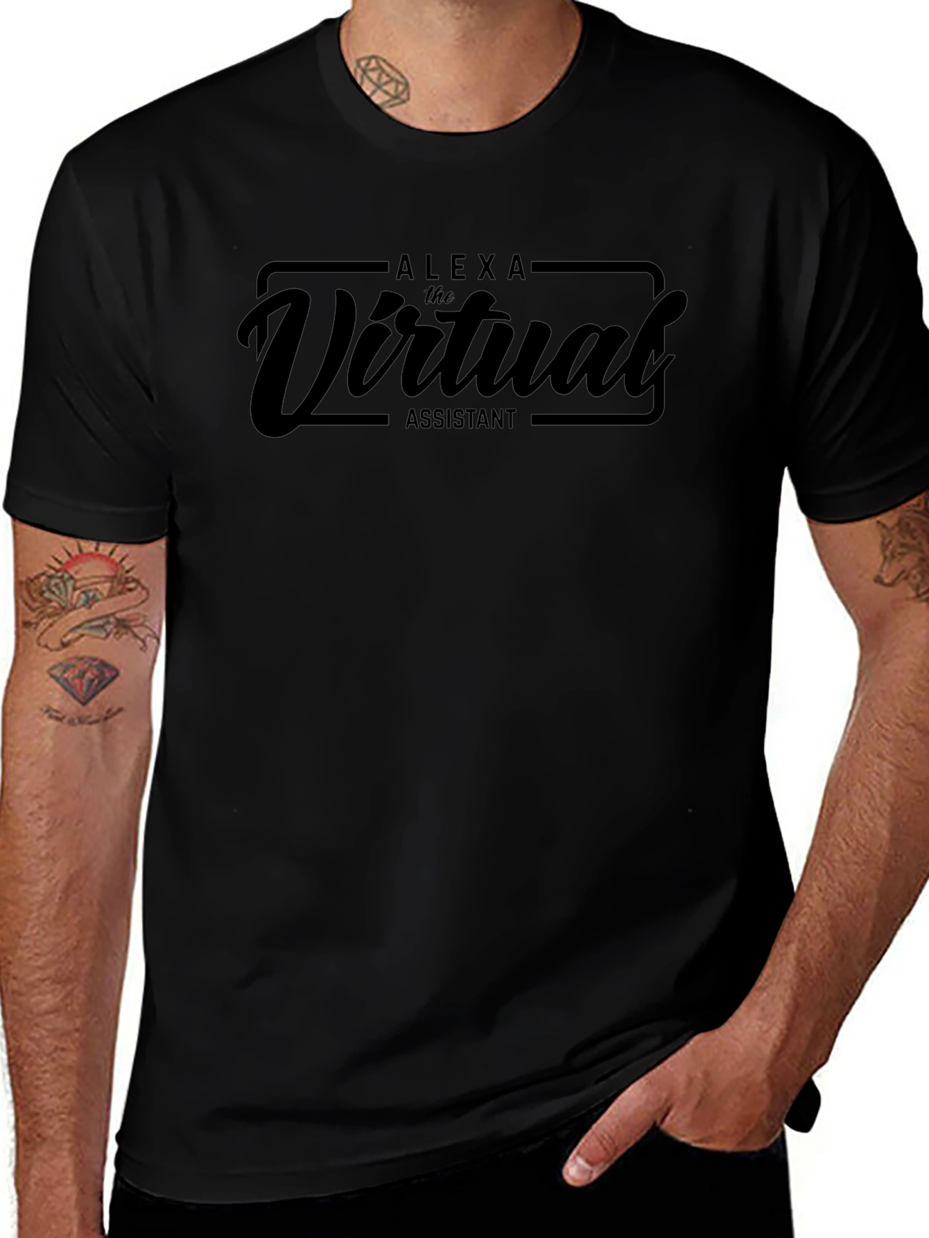 Alexa the Virtual Assistant Black T-Shirt