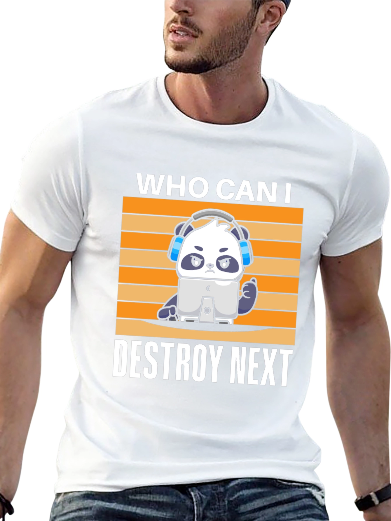 Gamer Panda T-Shirt - Who Can I Destroy Next?