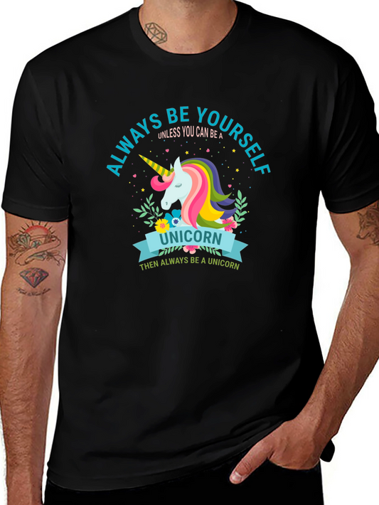 Always Be Yourself Unicorn T-Shirt - Black
