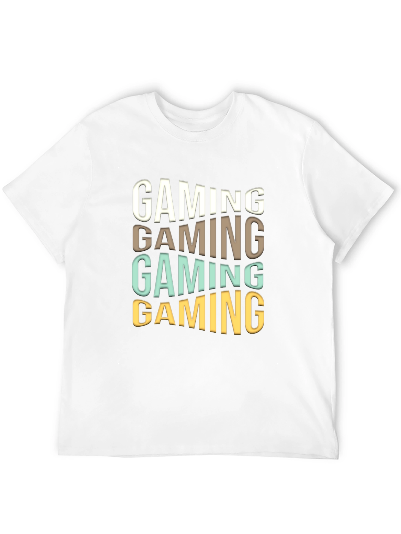 Gaming Stacked Mens Black T-Shirt