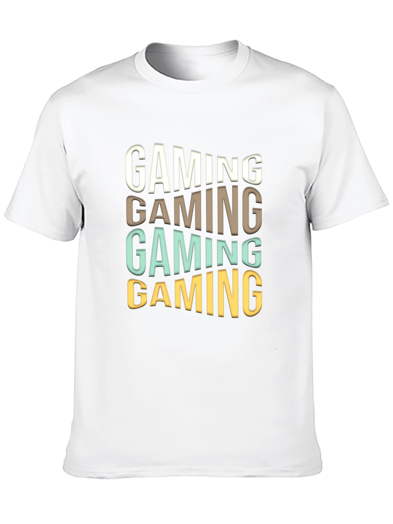 Gaming Stacked Mens Black T-Shirt