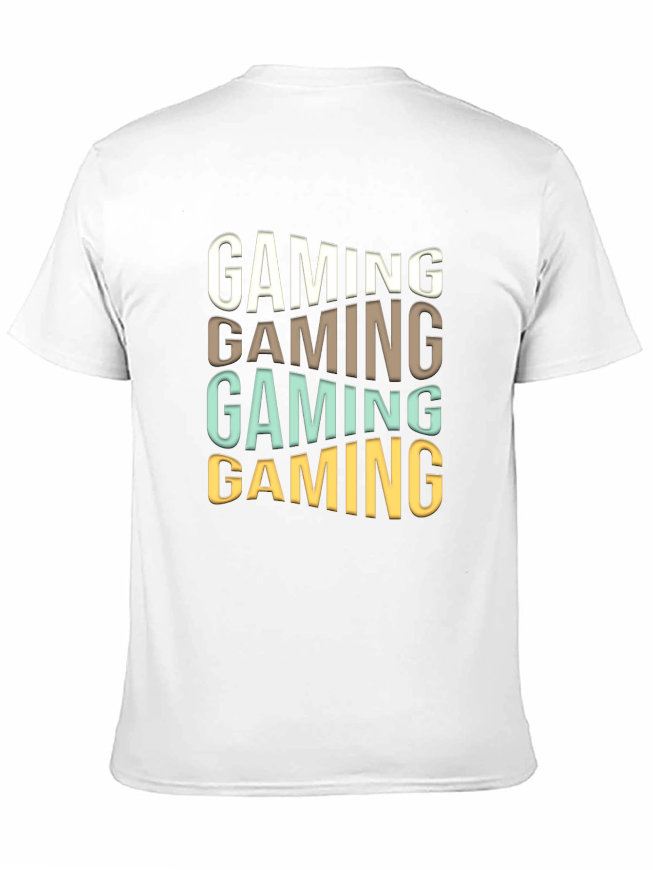 Gaming Stacked Mens Black T-Shirt