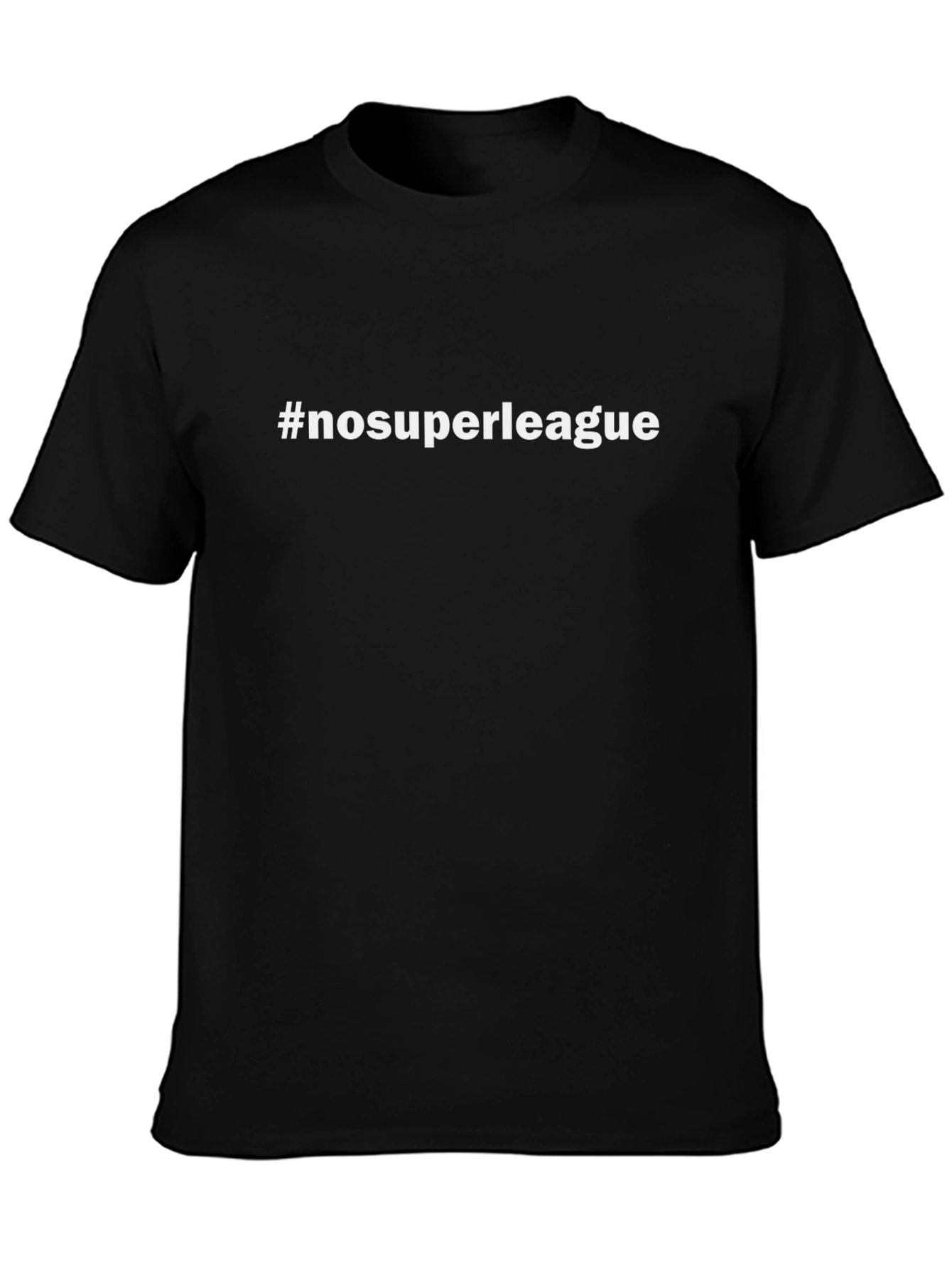 No Super League T-Shirt - Black Crew Neck Tee