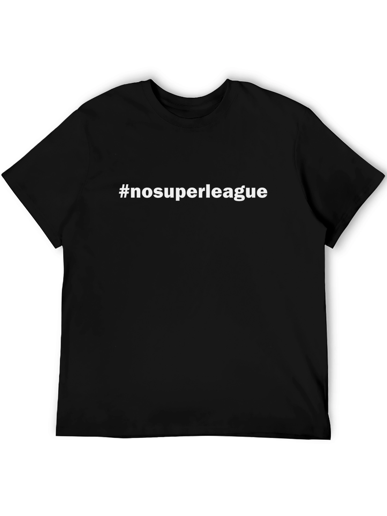 No Super League T-Shirt - Black Crew Neck Tee