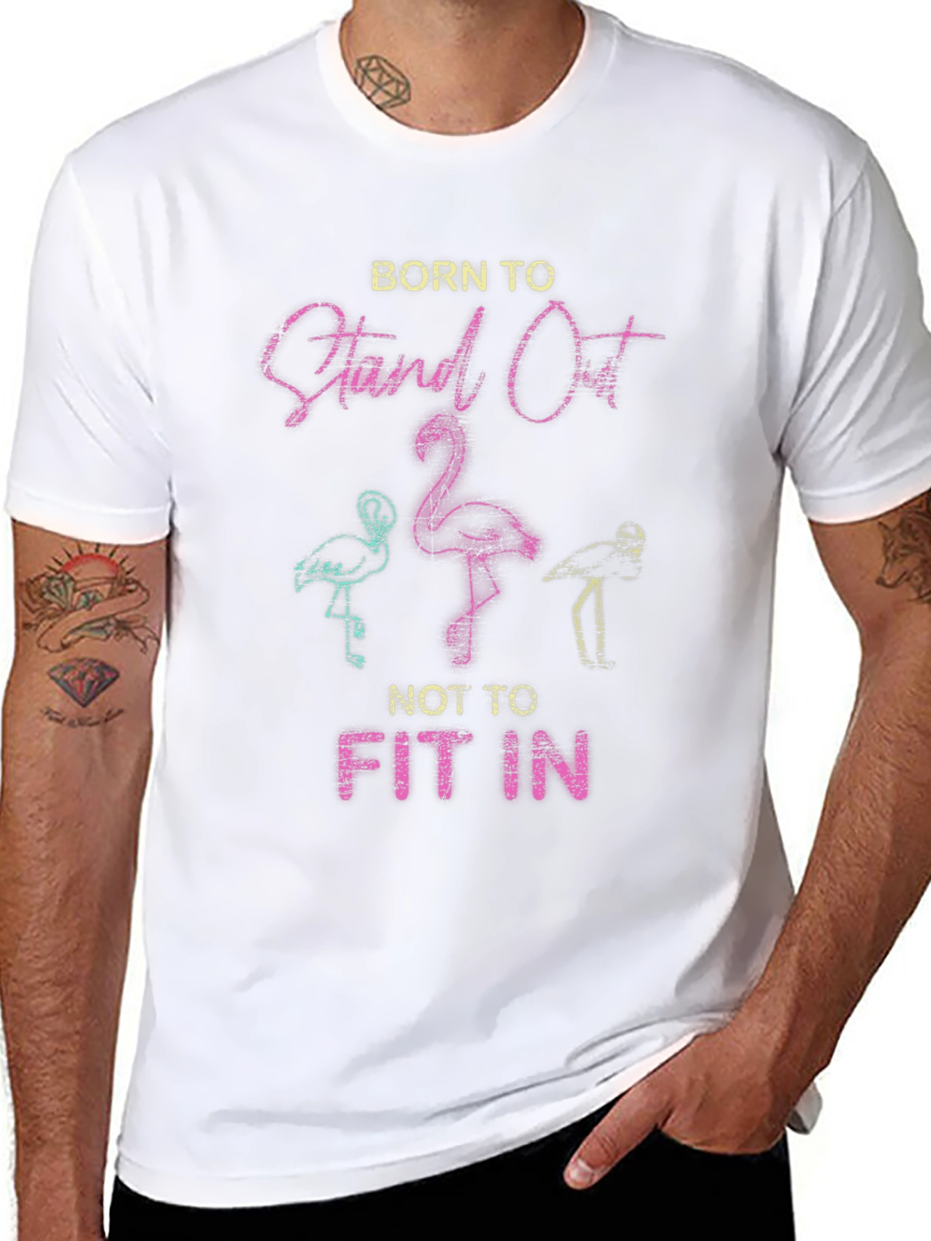 Born to Stand Out Flamingo Graphic Tee