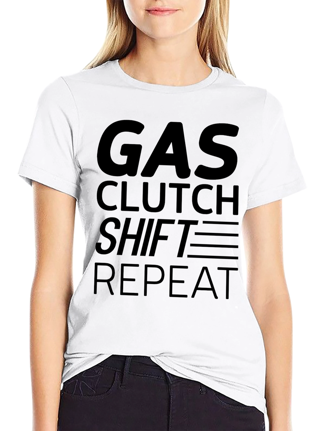 Gas Clutch Shift Repeat Graphic T-Shirt