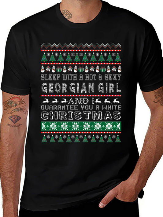 Georgian Girl Christmas T-Shirt: Hot & Sexy Ugly Sweater Style