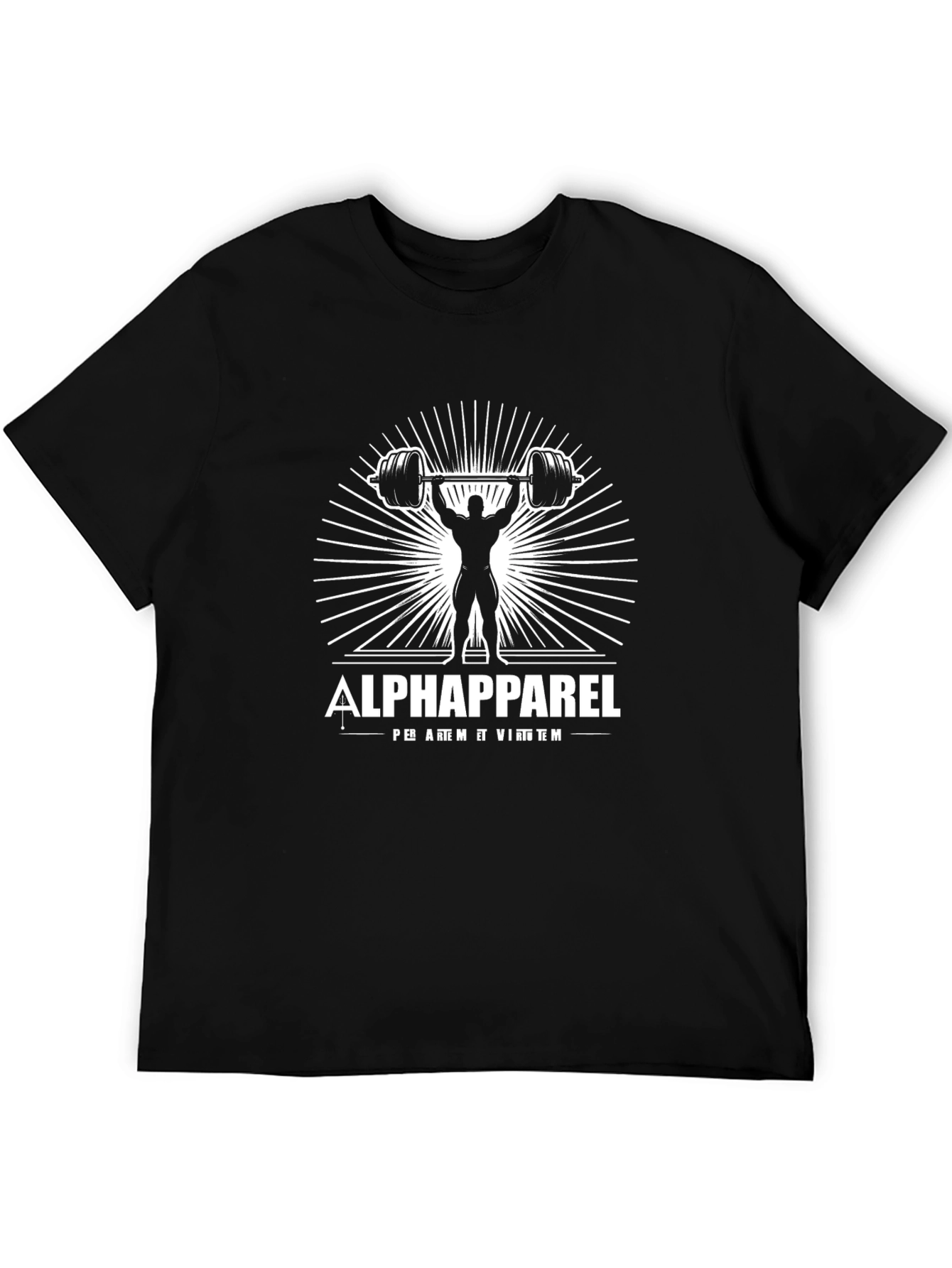 Alpha Apparel Black Weightlifting T-Shirt