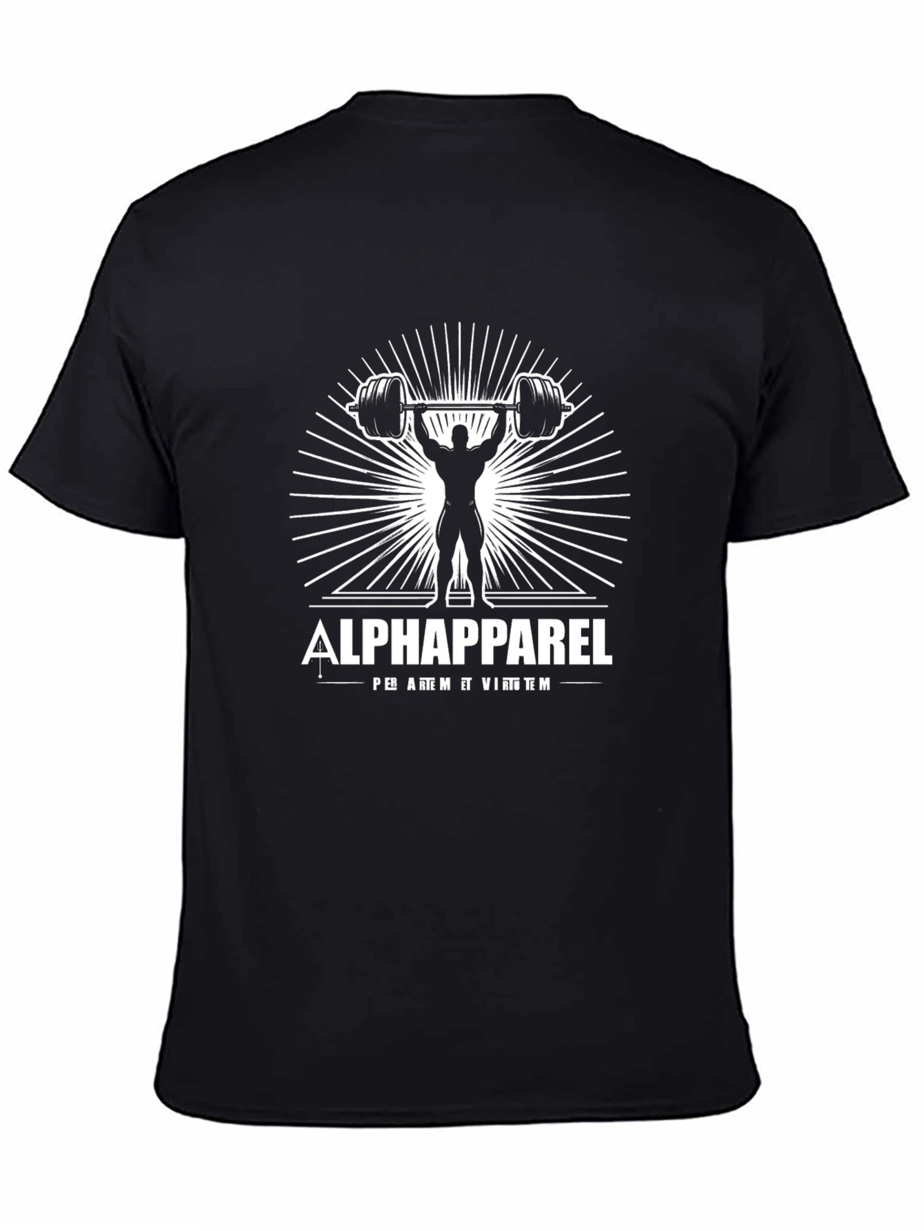 Alpha Apparel Black Weightlifting T-Shirt