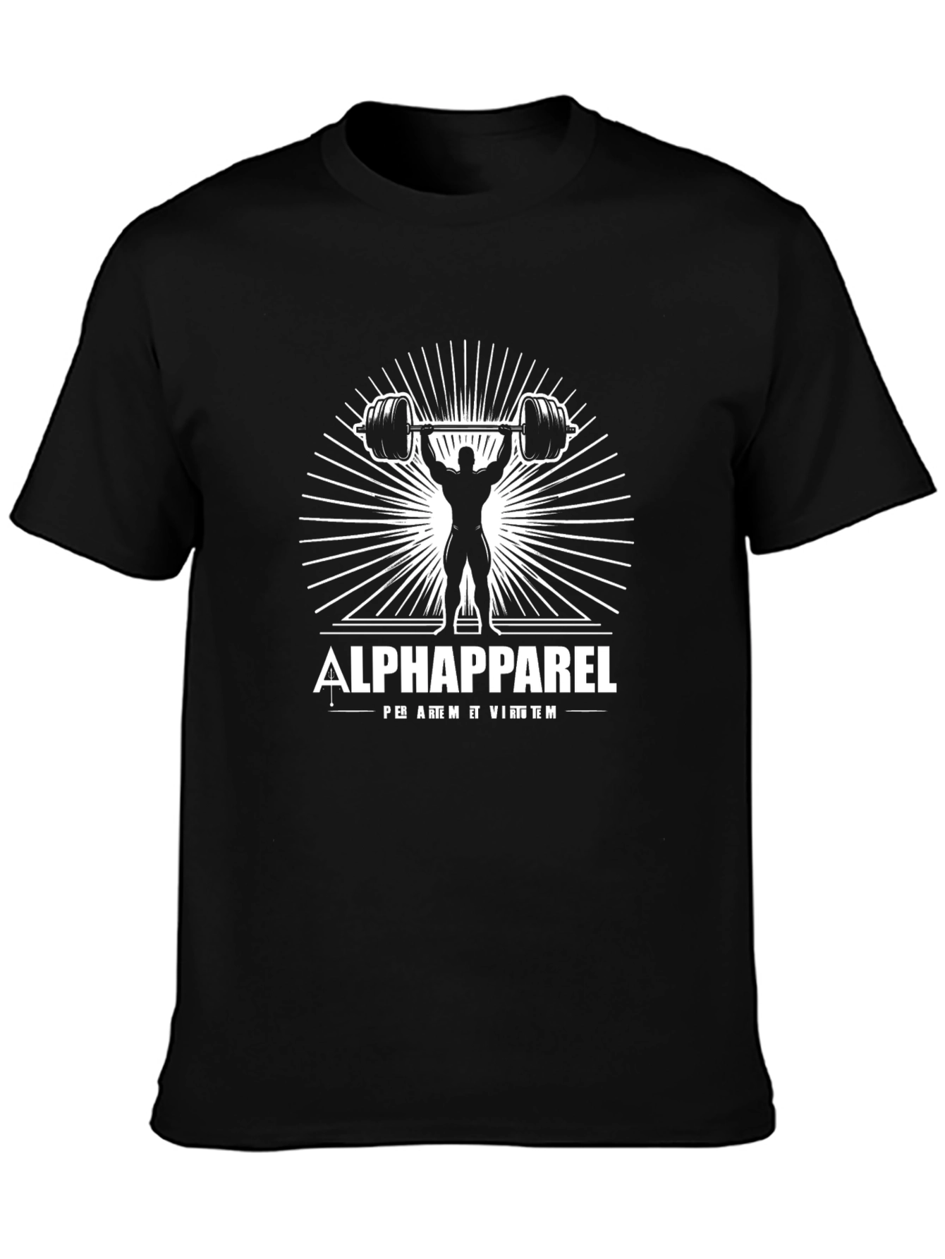 Alpha Apparel Black Weightlifting T-Shirt