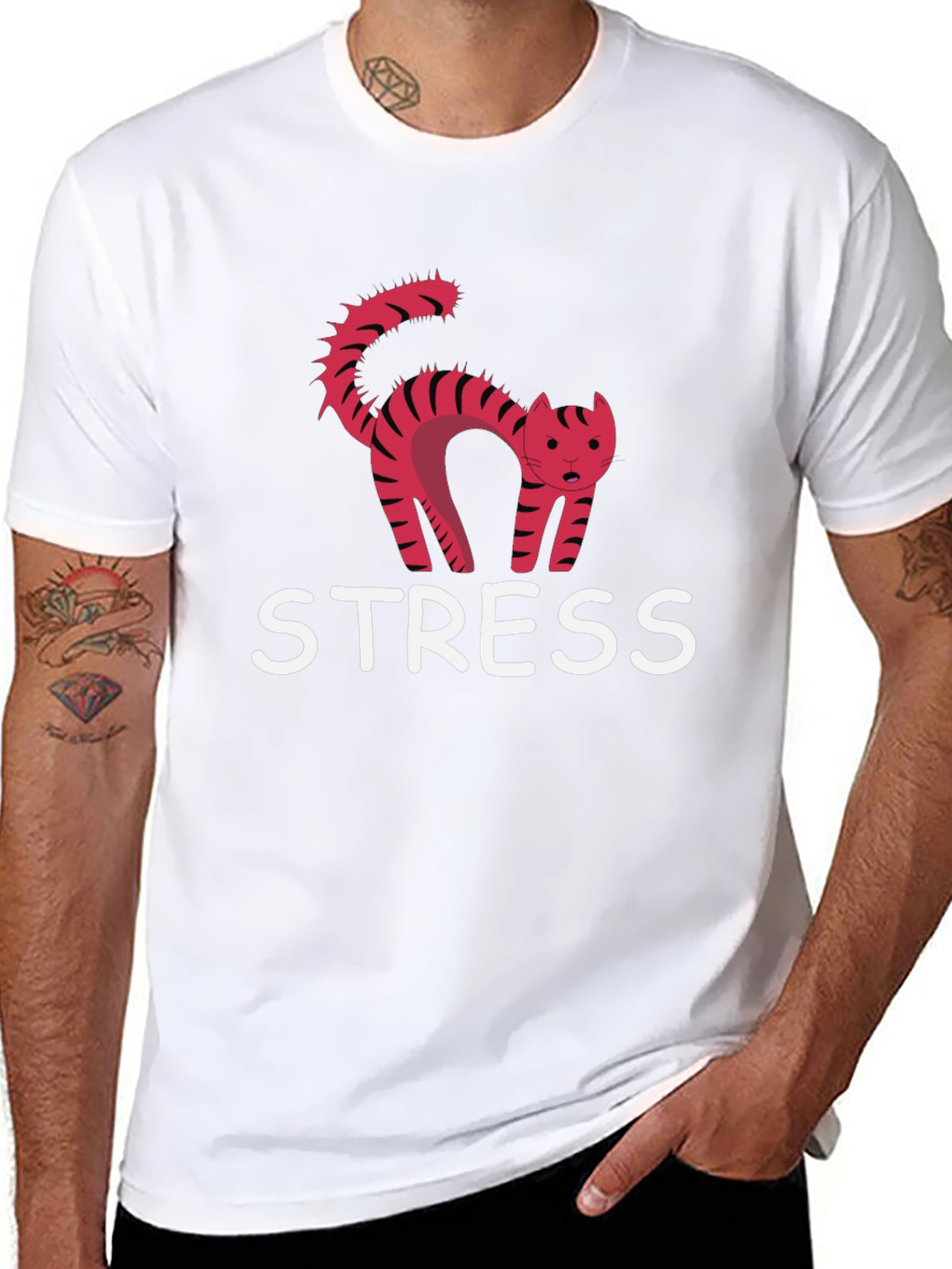 Funny Stress Cat T-Shirt