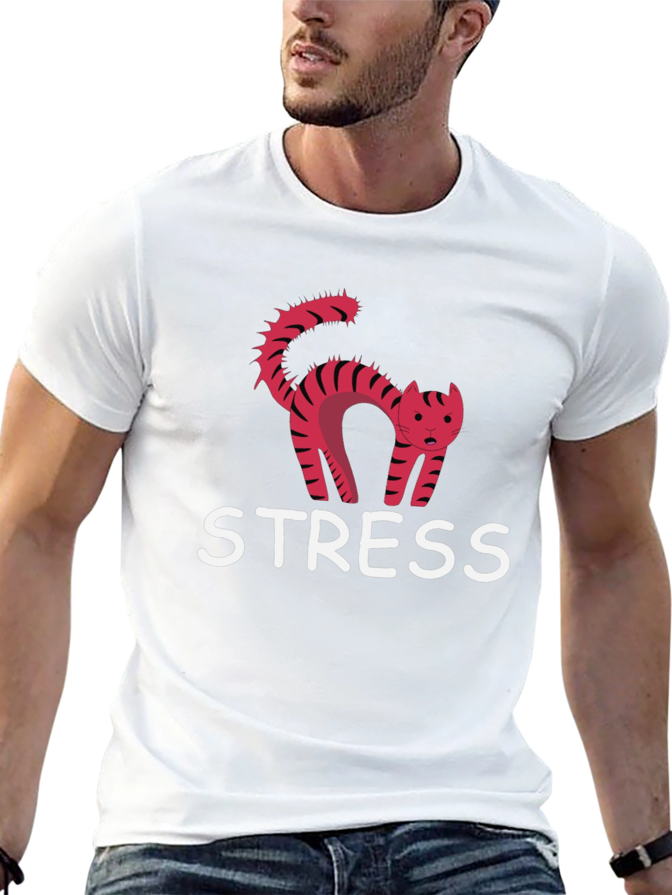Funny Stress Cat T-Shirt