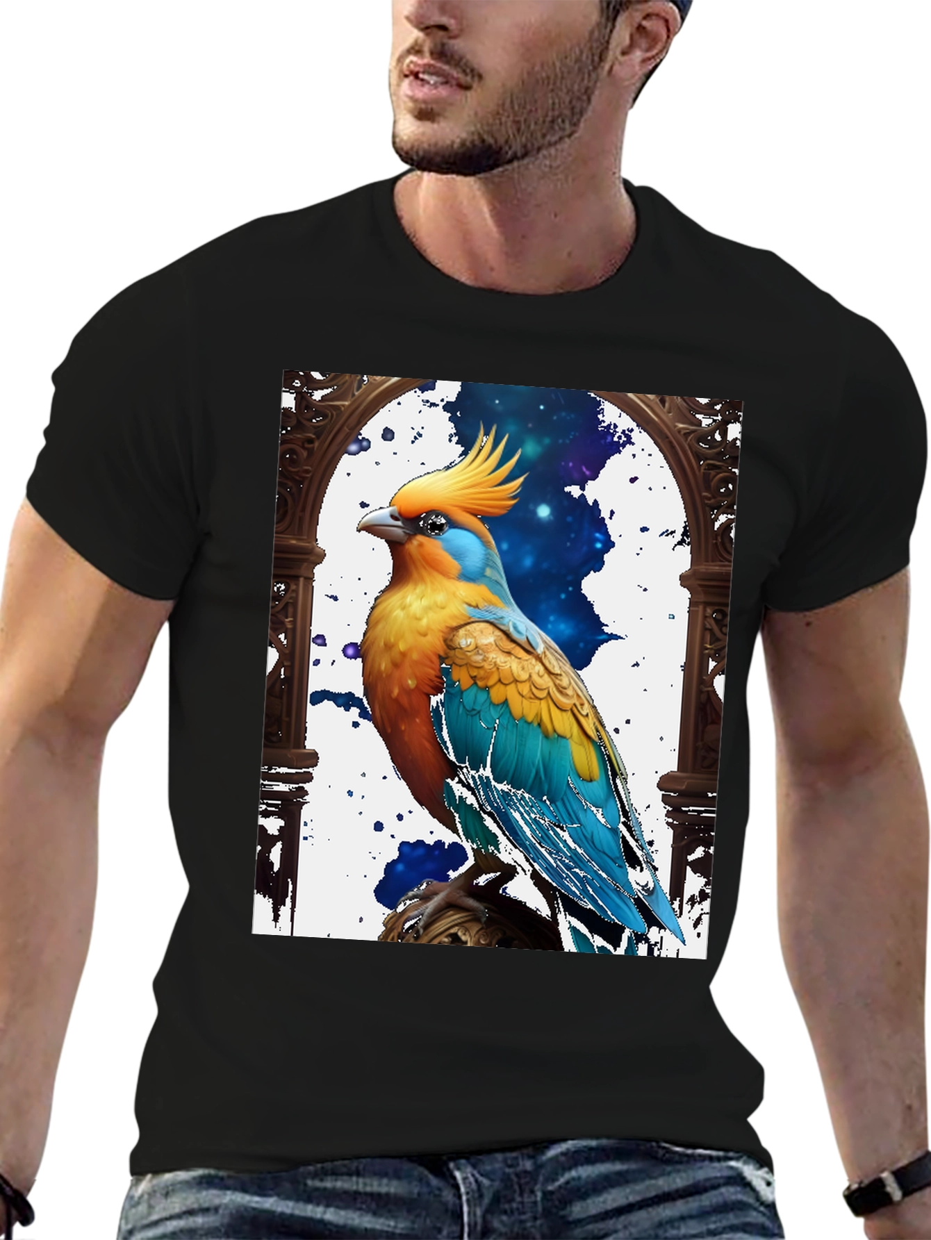 Exotic Bird Graphic Tee - Cool Bird Lover Shirt