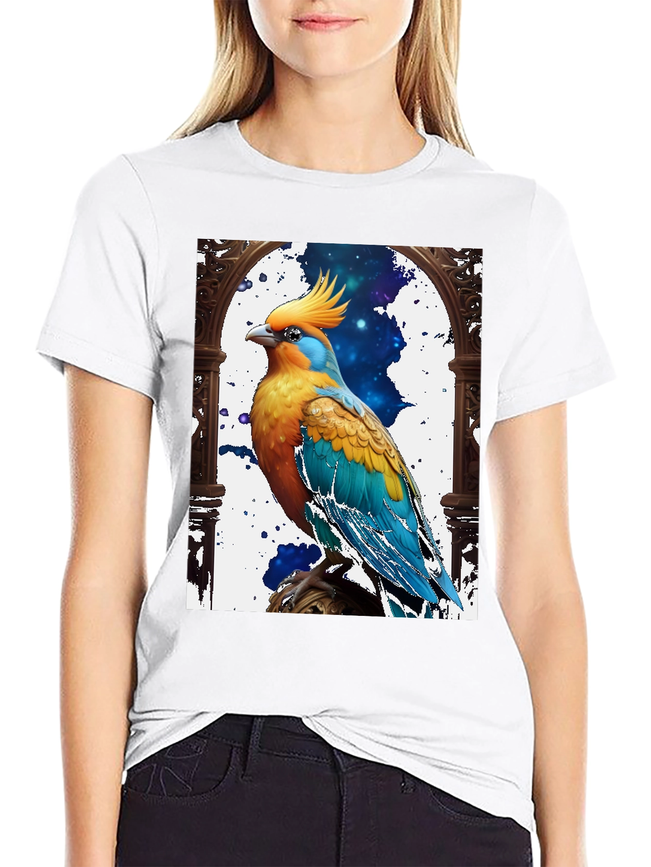 Exotic Bird Graphic Tee - Cool Bird Lover Shirt