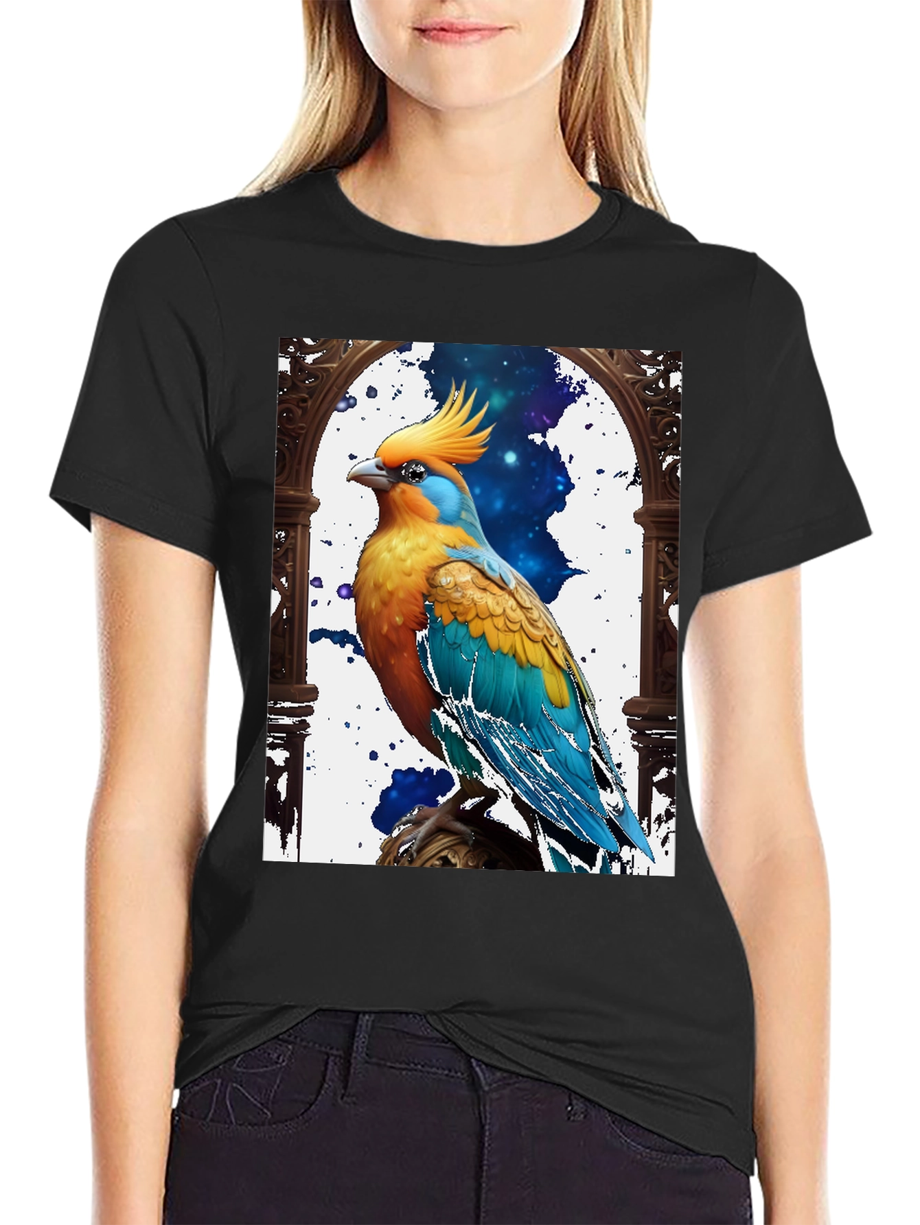 Exotic Bird Graphic Tee - Cool Bird Lover Shirt