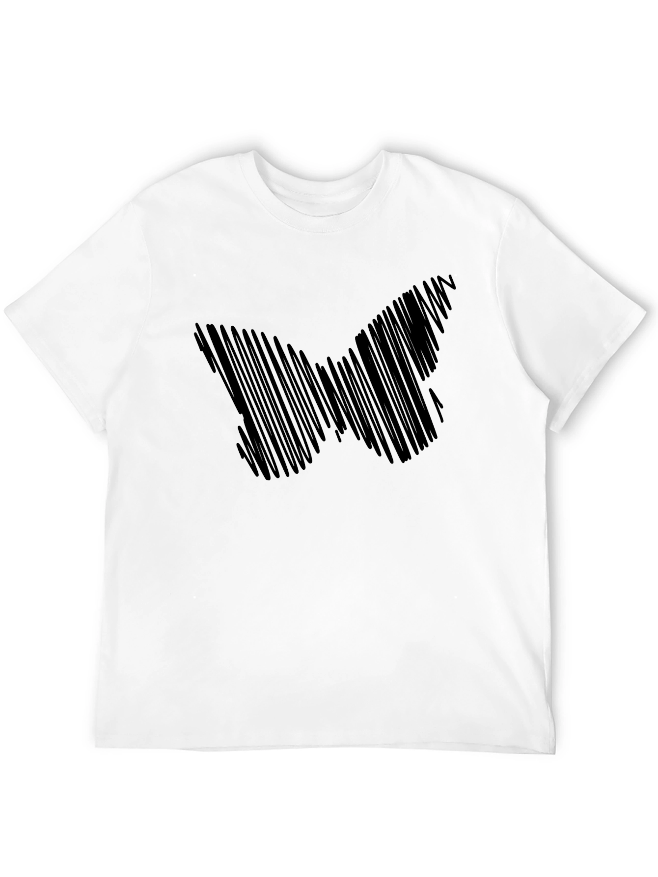 Abstract Butterfly Graphic T-Shirt - Stylish Black Tee