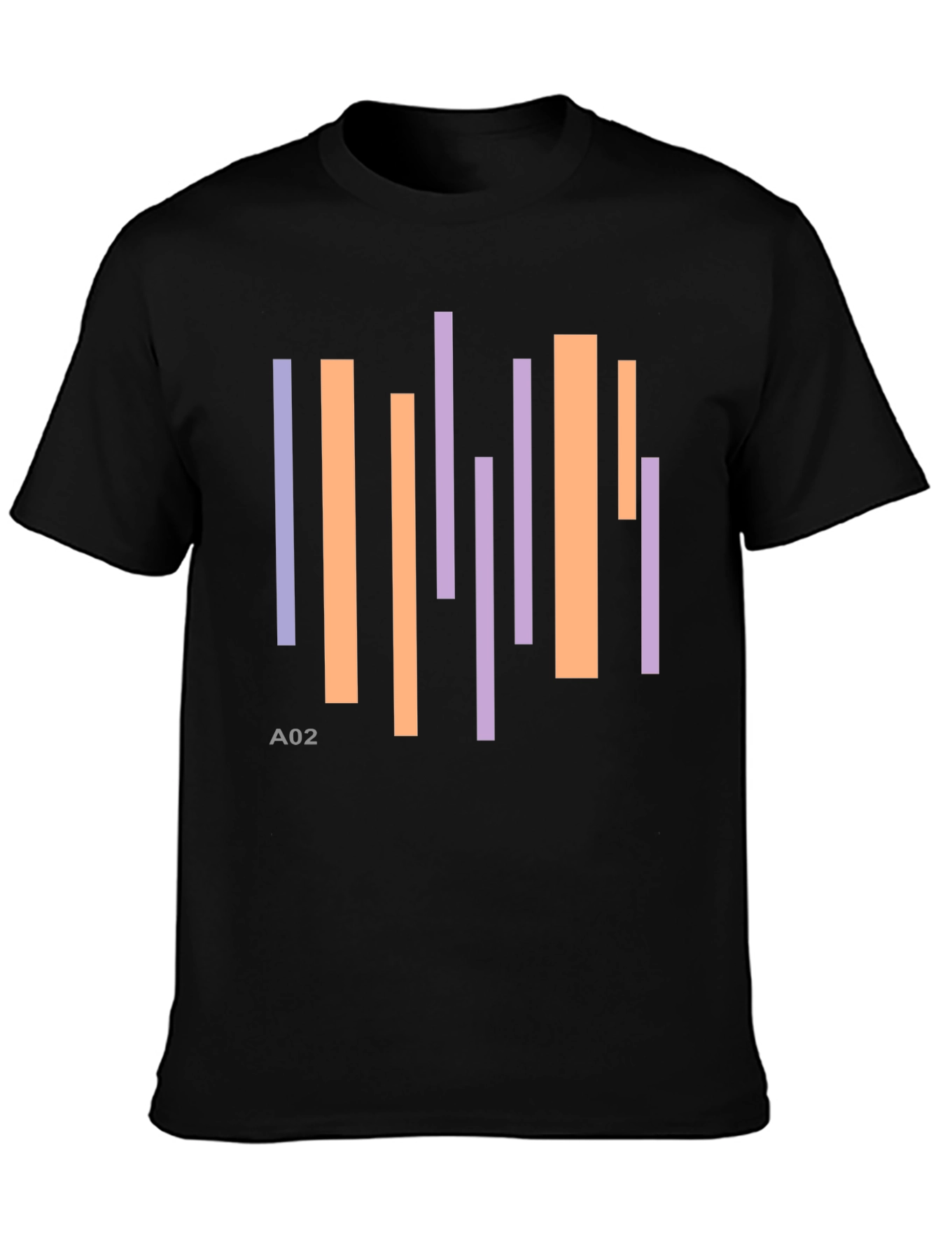 Abstract Stripes Black T-Shirt
