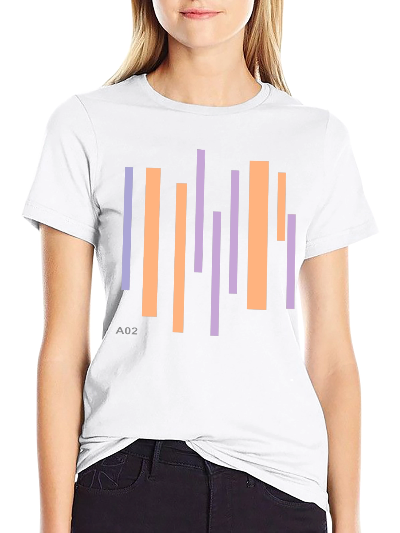 Abstract Stripes Black T-Shirt