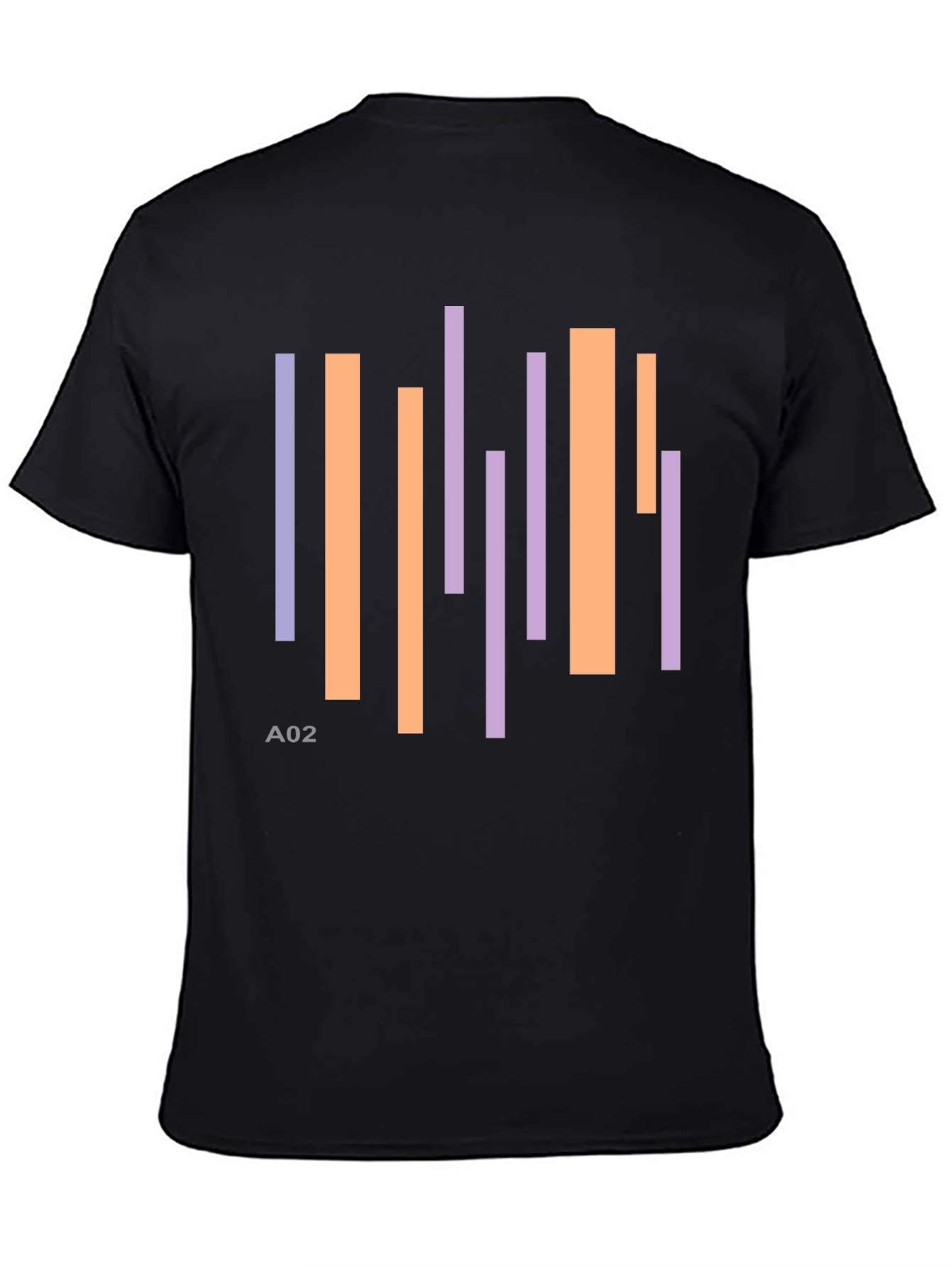 Abstract Stripes Black T-Shirt