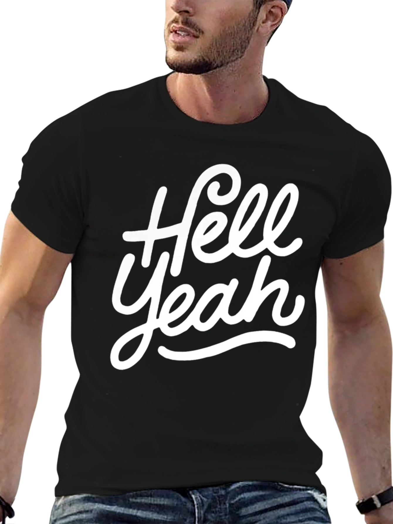 Hell Yeah Graphic T-Shirt - Bold Casual Tee