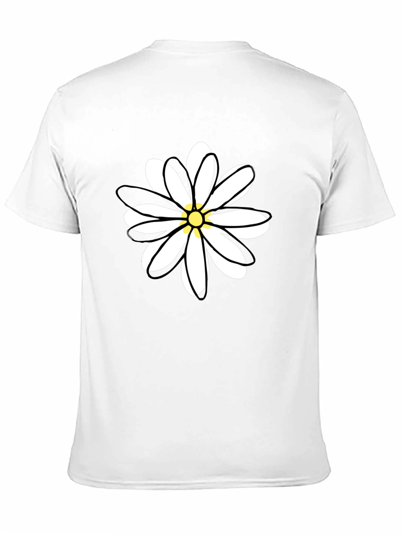 Black Daisy Graphic Tee - Casual Style