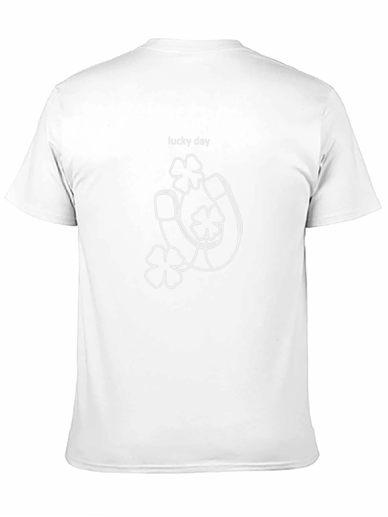 Lucky Day T-Shirt Horseshoe & Shamrock Graphic