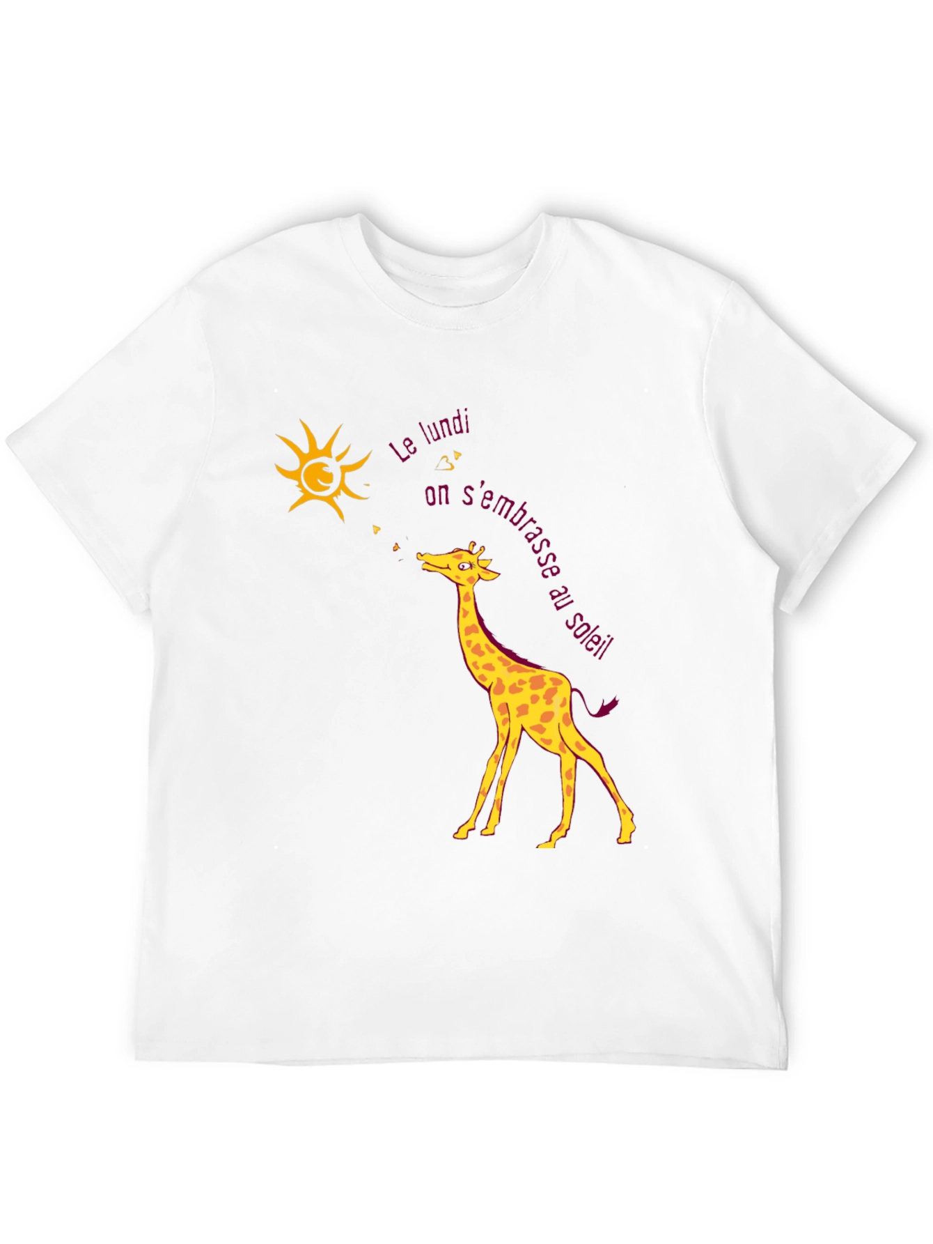 Giraffe and Sun T-Shirt - Unique Design