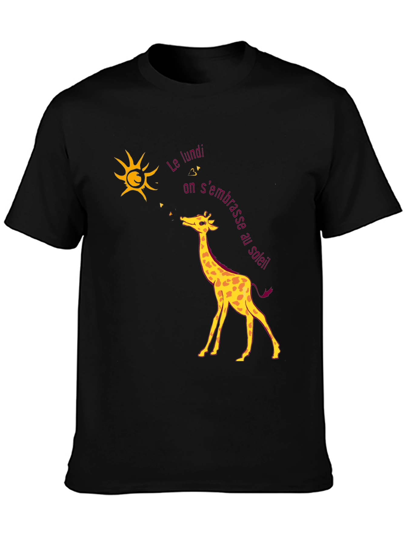 Giraffe and Sun T-Shirt - Unique Design