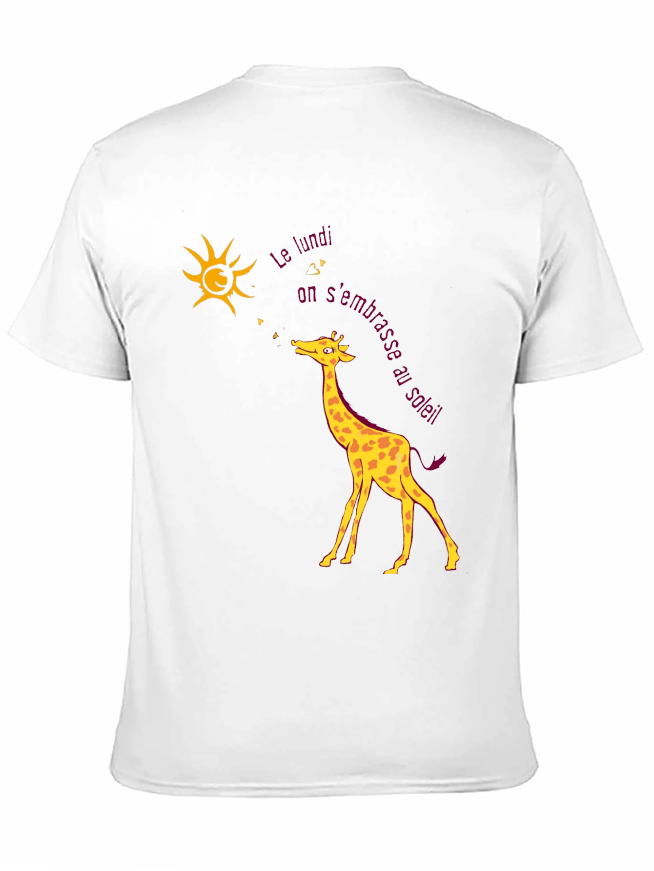 Giraffe and Sun T-Shirt - Unique Design