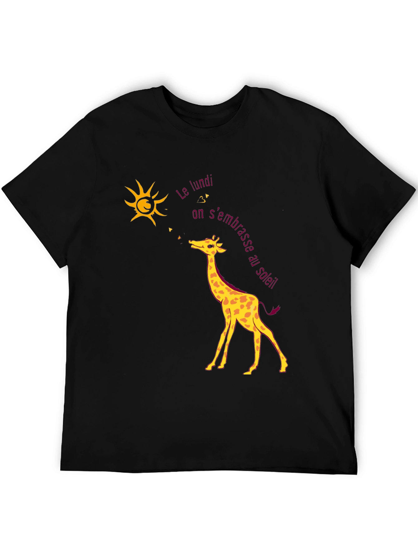 Giraffe and Sun T-Shirt - Unique Design