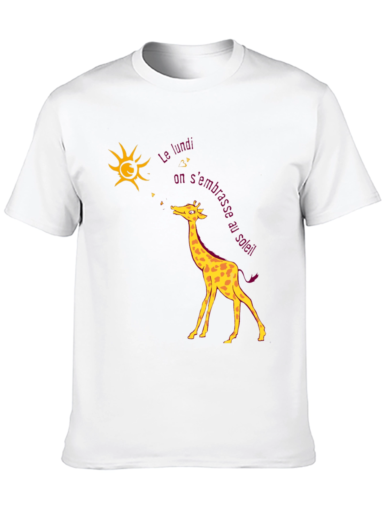 Giraffe and Sun T-Shirt - Unique Design