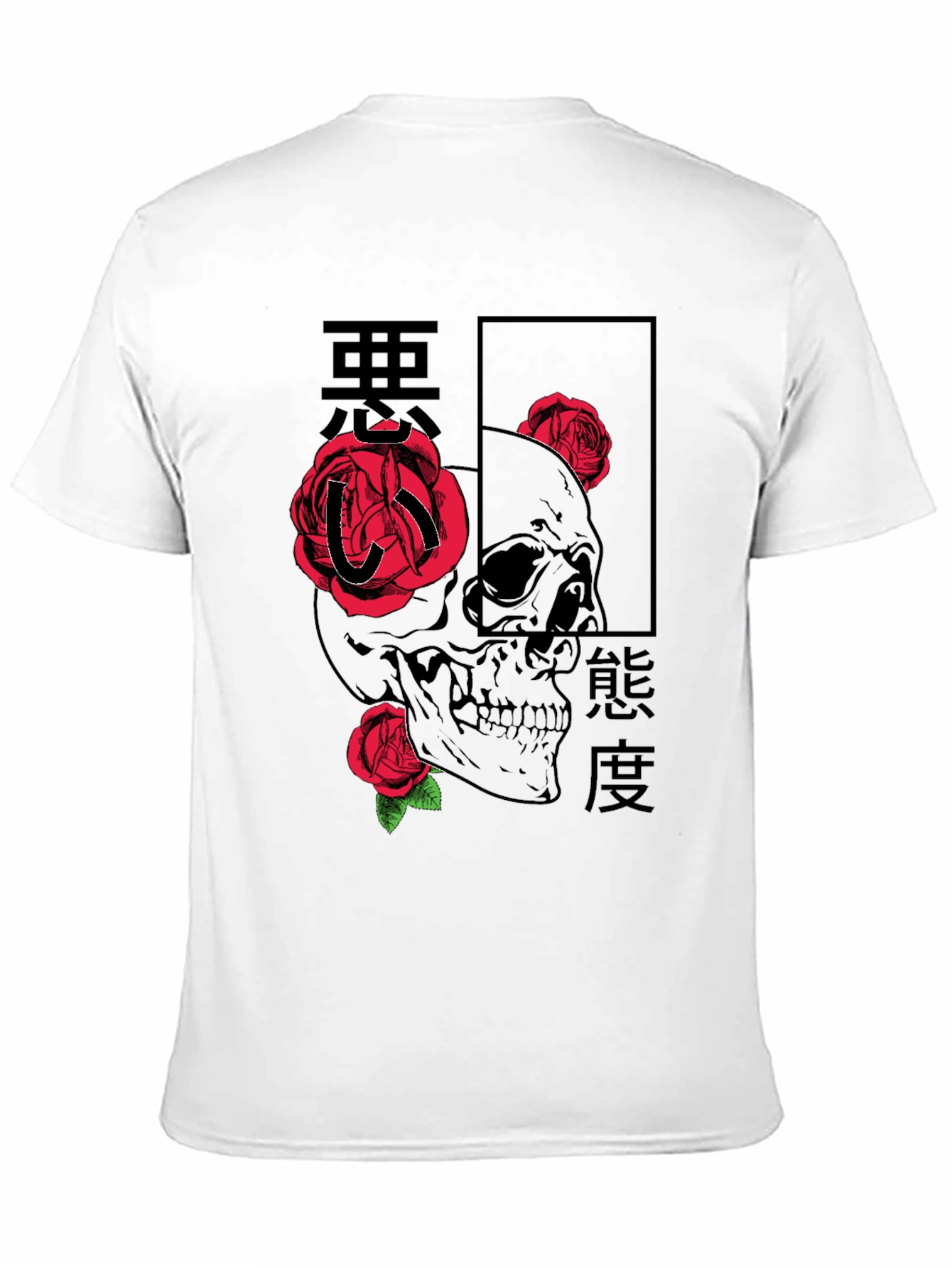 Skull & Roses Graphic Tee - Edgy Style
