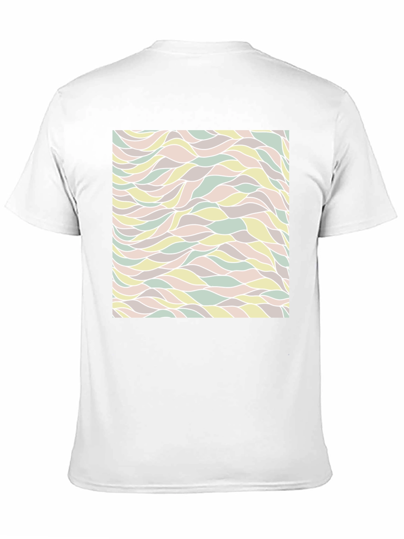 Abstract Wave Pattern Black T-Shirt
