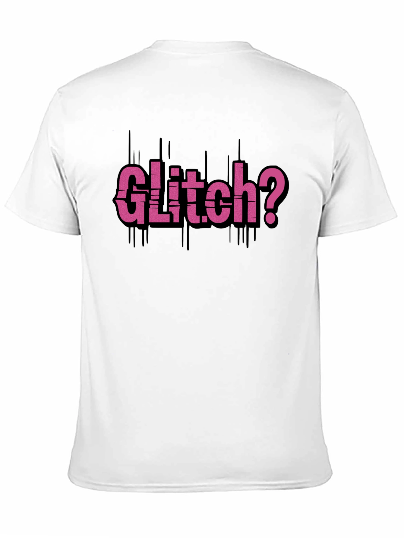 Glitch? Graphic Tee - Trendy Black T-Shirt
